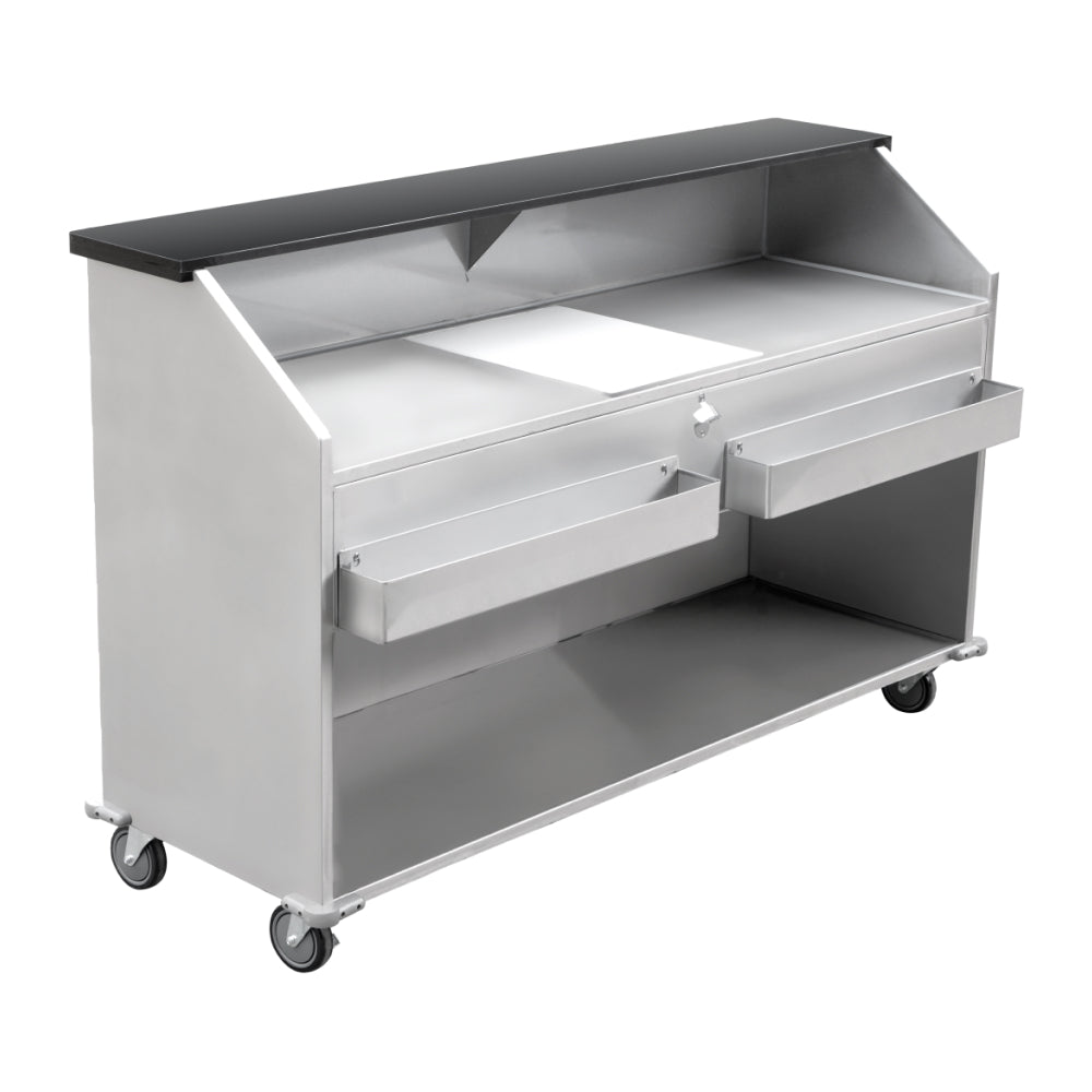 Nella 74" Portable Bar with Open Bottom & Ice Bin   48068