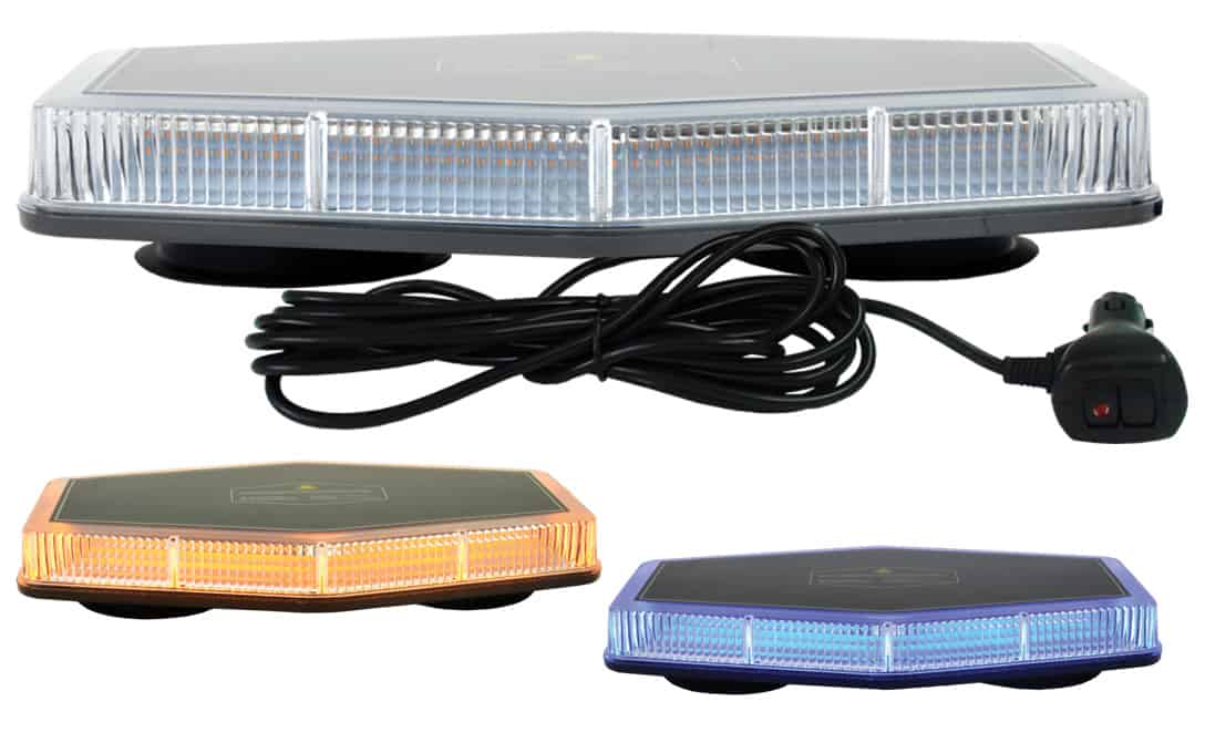 NIGHTRIDER LEDS Beacon   12" Class 1 SAE Amber/Blue   NSB BAR12YB