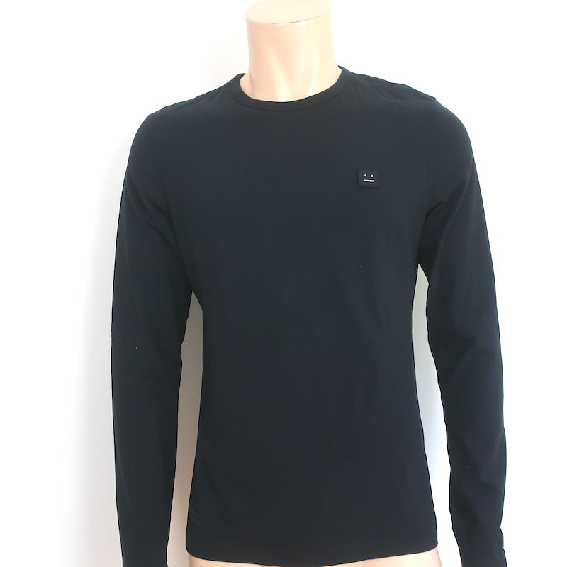 TREVOR BERGHER Acne Studios Tage Face Long Sleeve Tee Black Cotton Size Medium