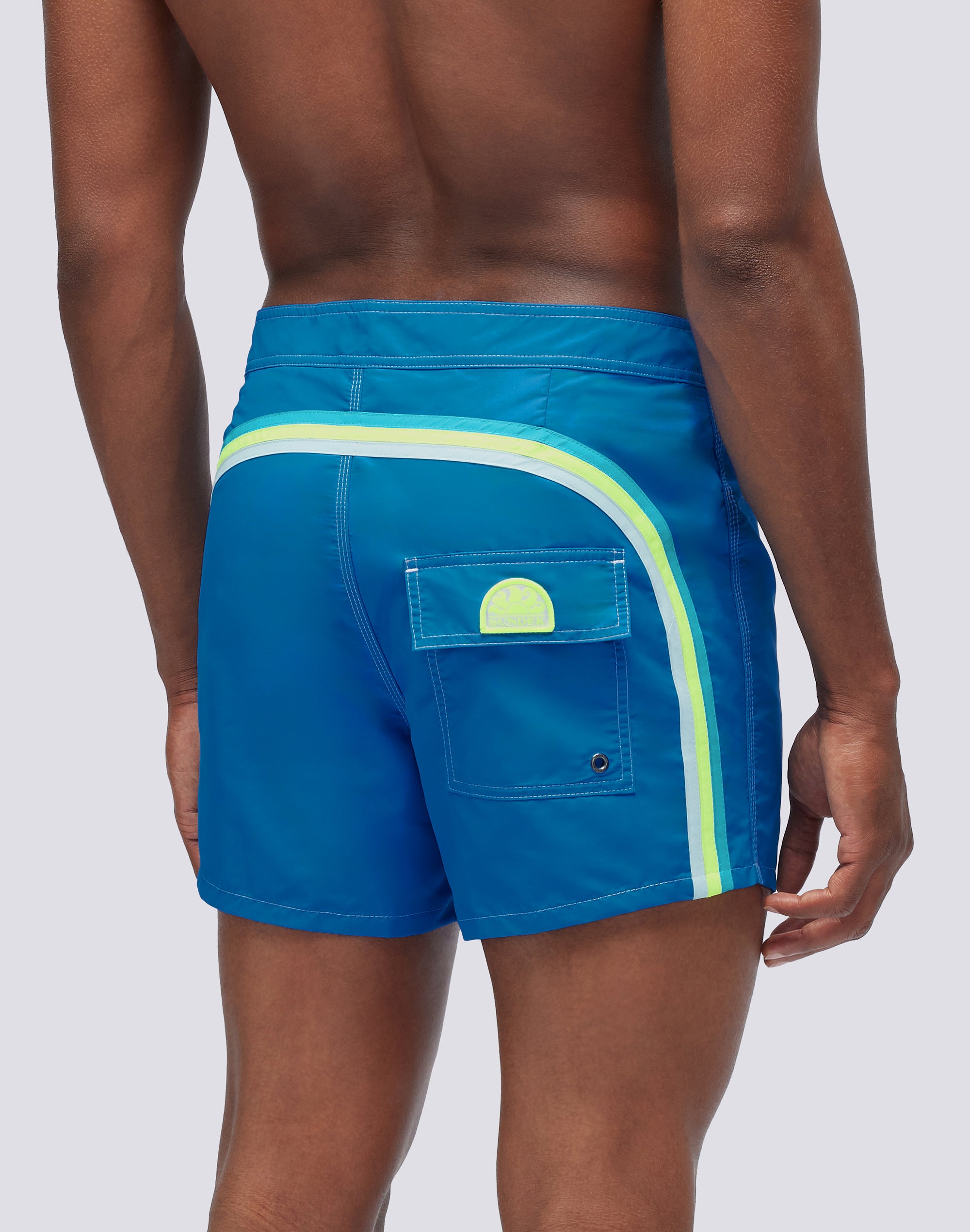 SUNDEK ICONIC TAFFETA FIXED WAIST SHORT SWIMSHORTS
