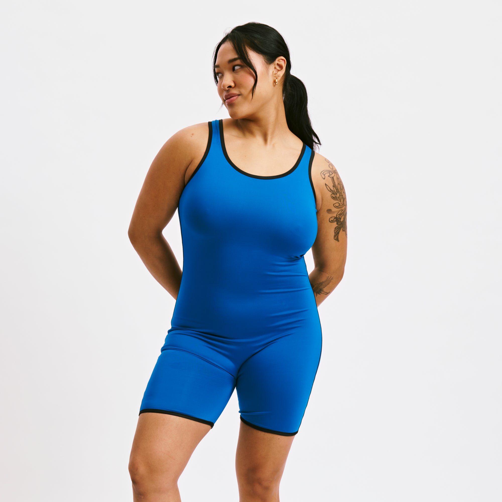 TOMBOYX Swim 6" Reversible Sleeveless Unisuit   Marina Blue