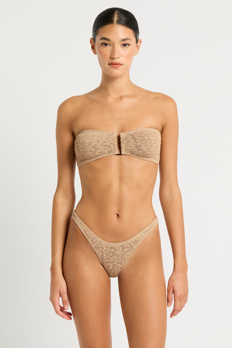 BOUND BY BOND EYE Oat Leopard Blake Bandeau Top