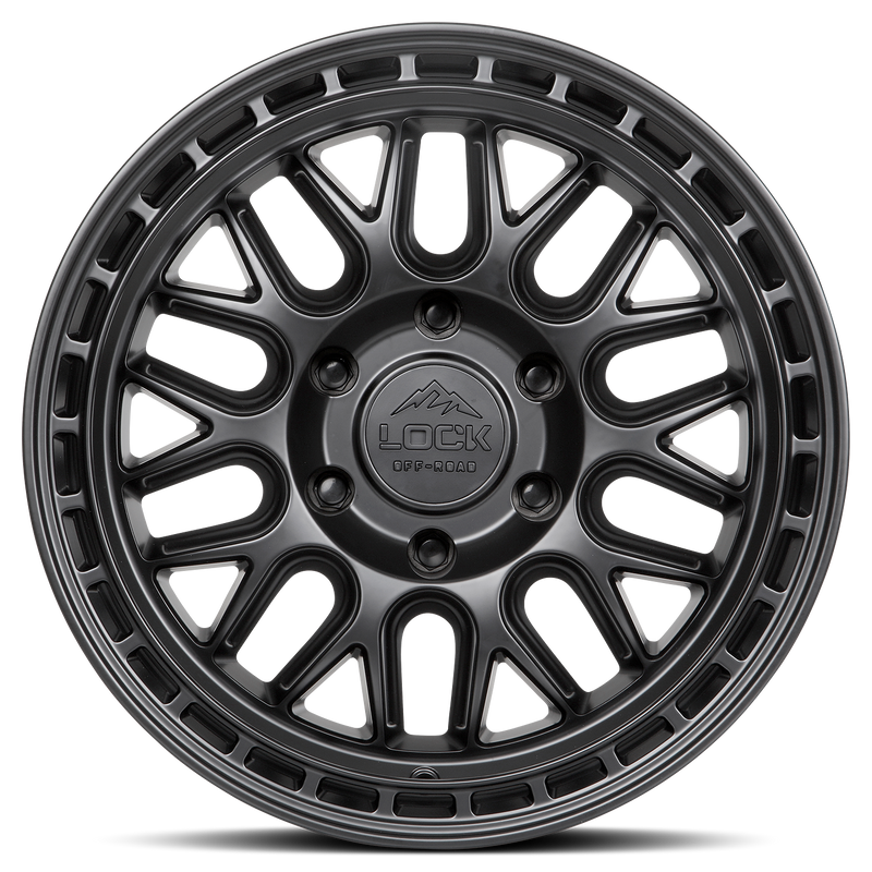 WTD ARROYO  LOCK OFFROAD Lock Offroad Onyx 17x9 6x139.7  12et 106.2 Matte Black w/ Matte Black Ring Wheel