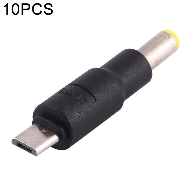 GARSUPPLY 10 PCS 5.5 x 1.7mm to Micro USB DC Power Plug Connector