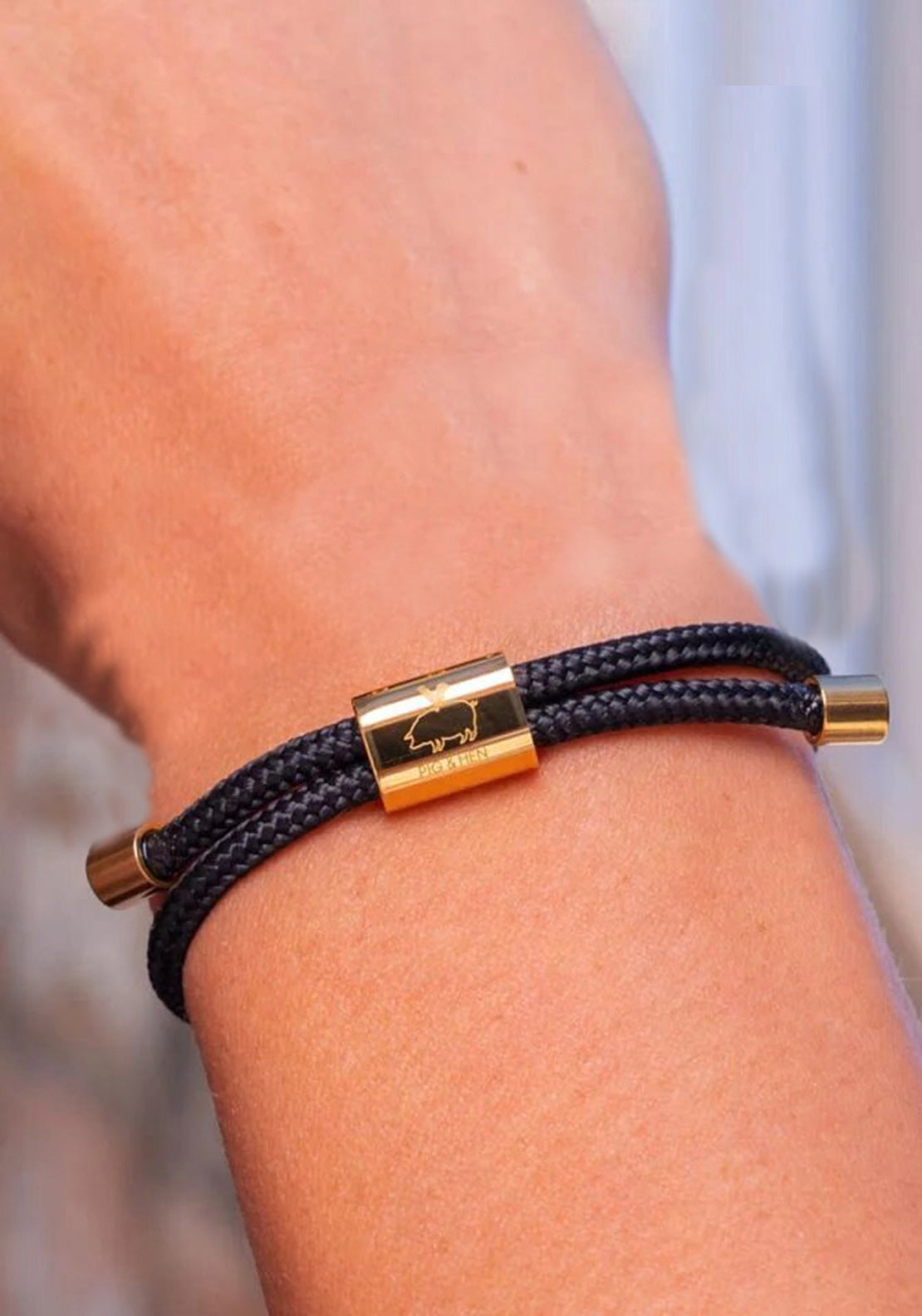 PIG AND HEN Pig & Hen Little Lewis Ladies Bracelet  Black