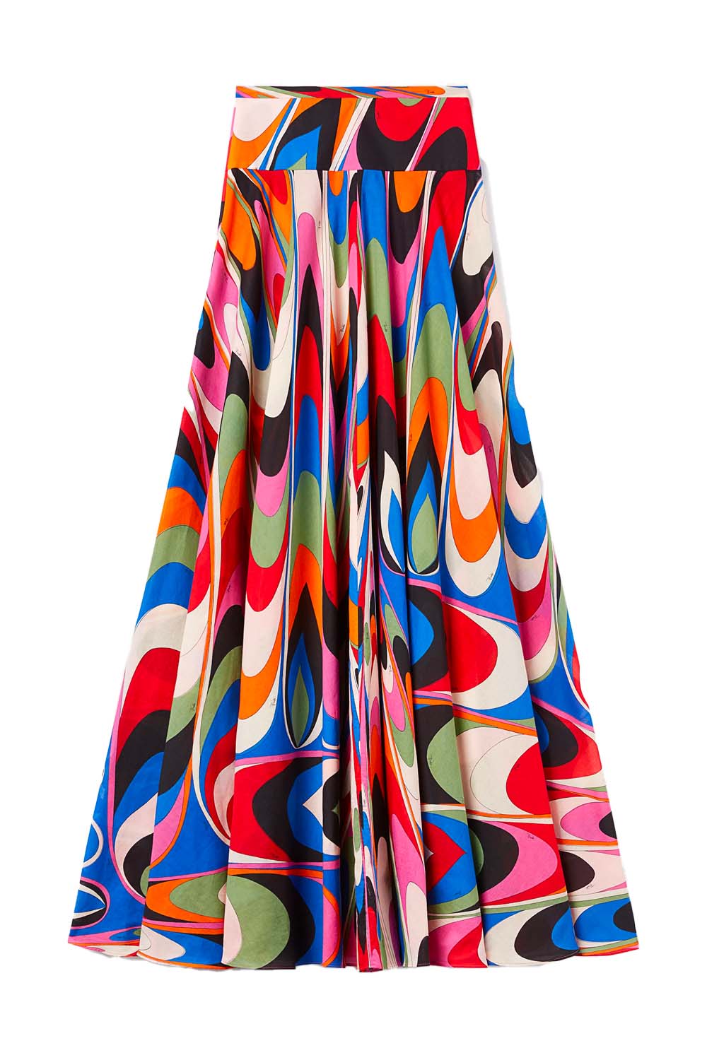 PUCCI Onde Print Cotton Maxi Skirt