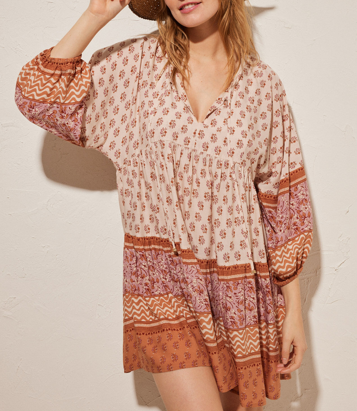 WOMEN'SECRET Short Pink Printed Dress
