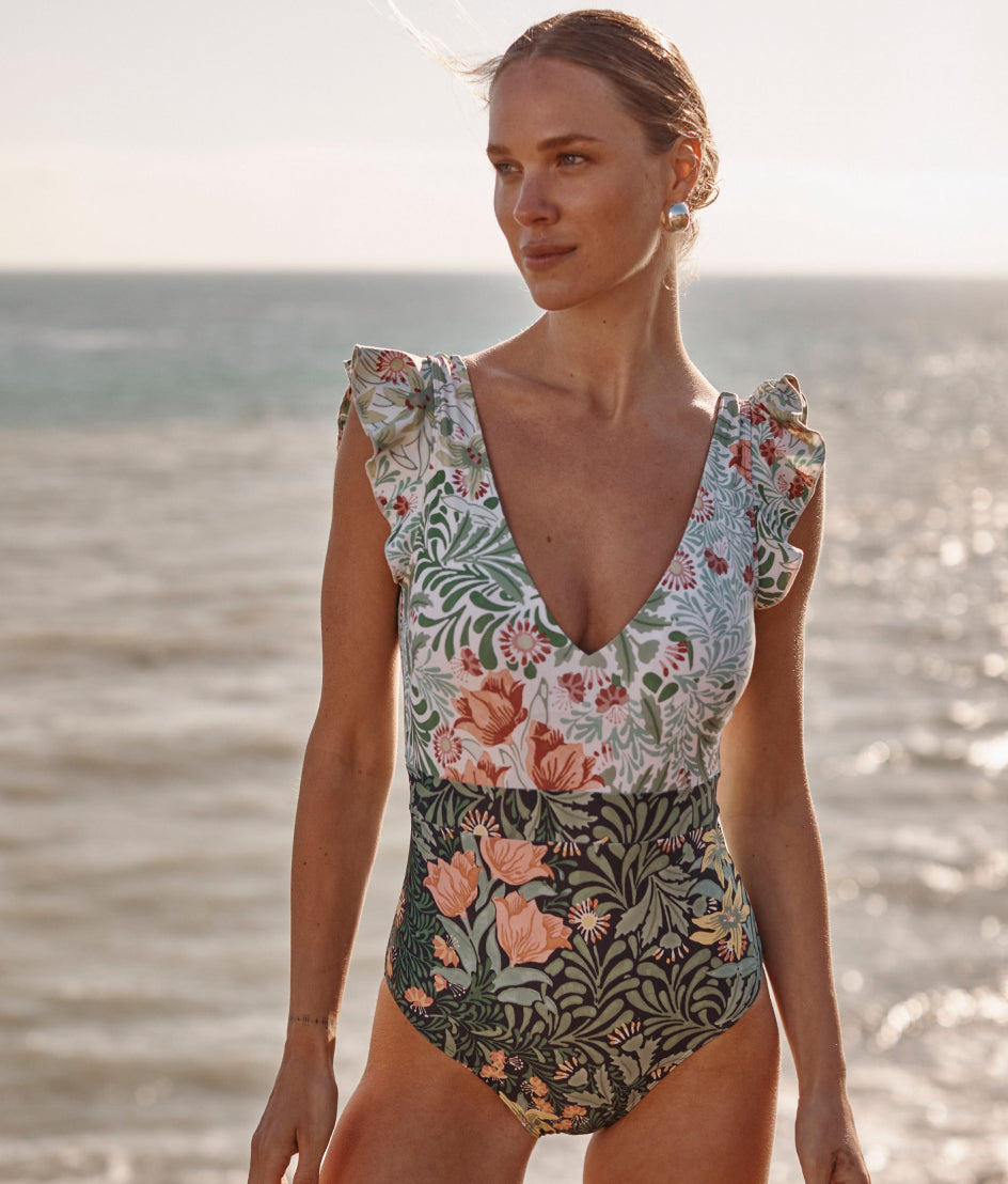 SUMMERSALT The Ruffle Backflip   Bower in Seaglass & Watermelon