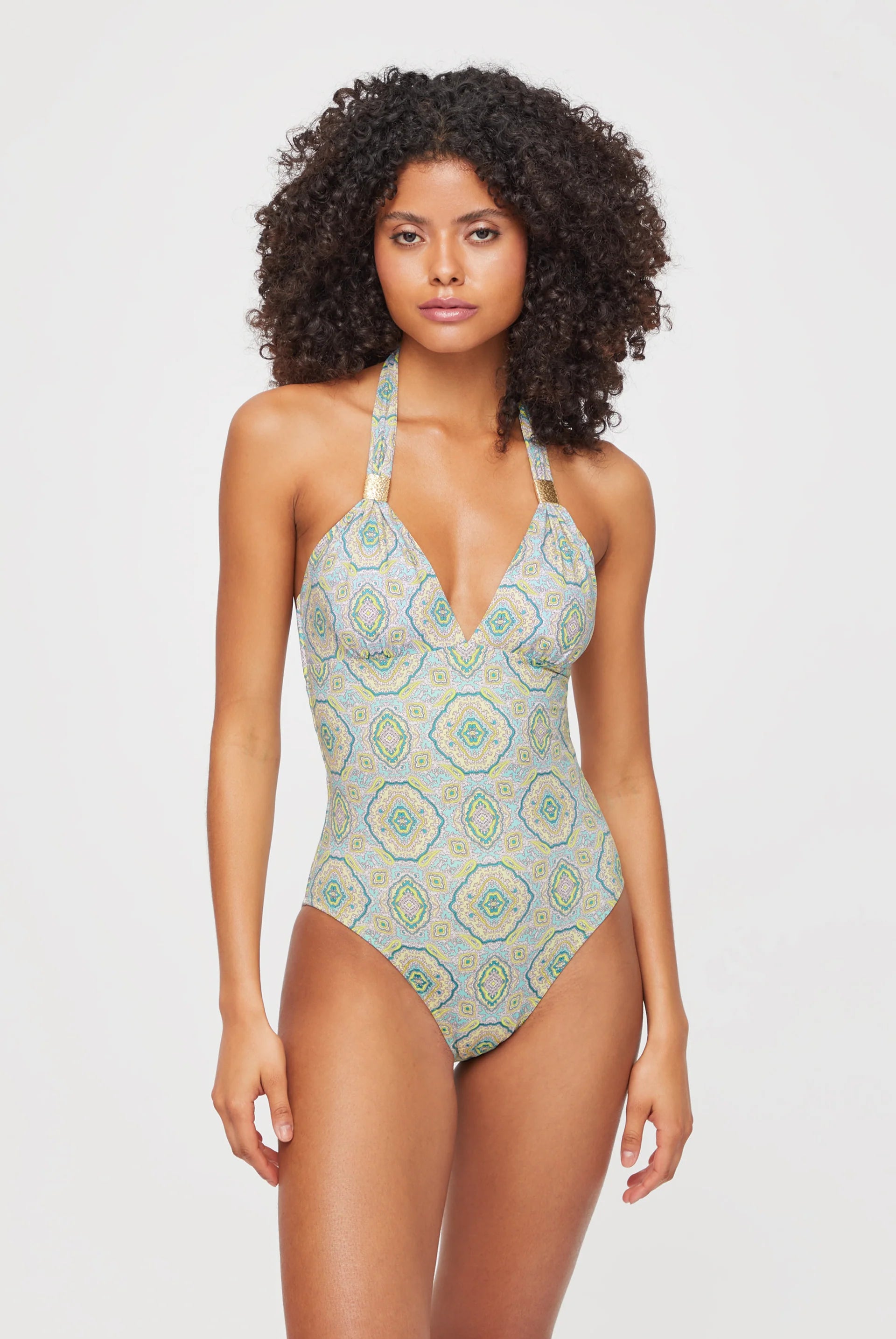 HEIDI KLEIN Hacienda Halterneck Slider Swimsuit