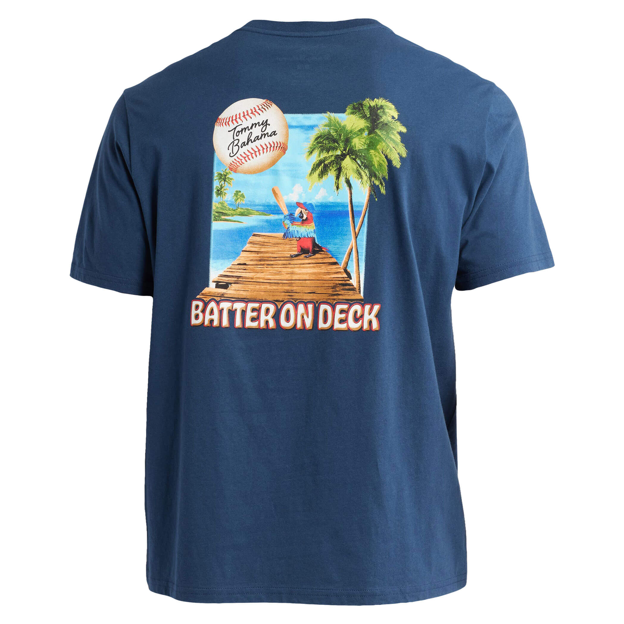 TOMMY BAHAMA MENS Tommy Bahama Men's Batter On Deck T Shirt   Navy