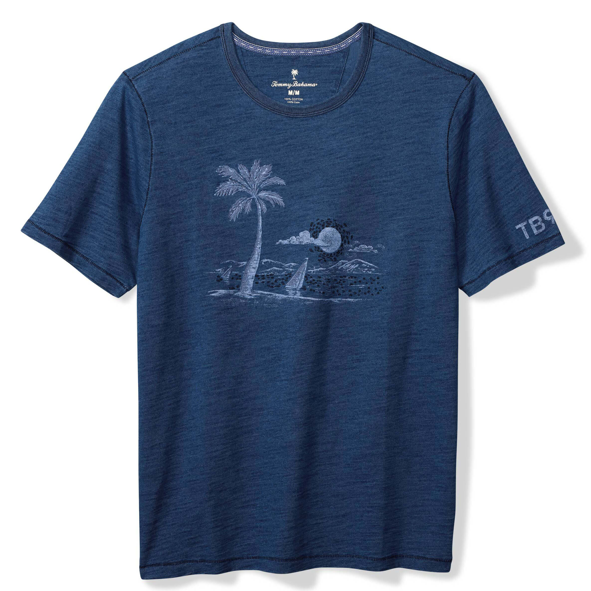 TOMMY BAHAMA MENS Tommy Bahama Men's Indigo Sails Lux T Shirt   Indigo