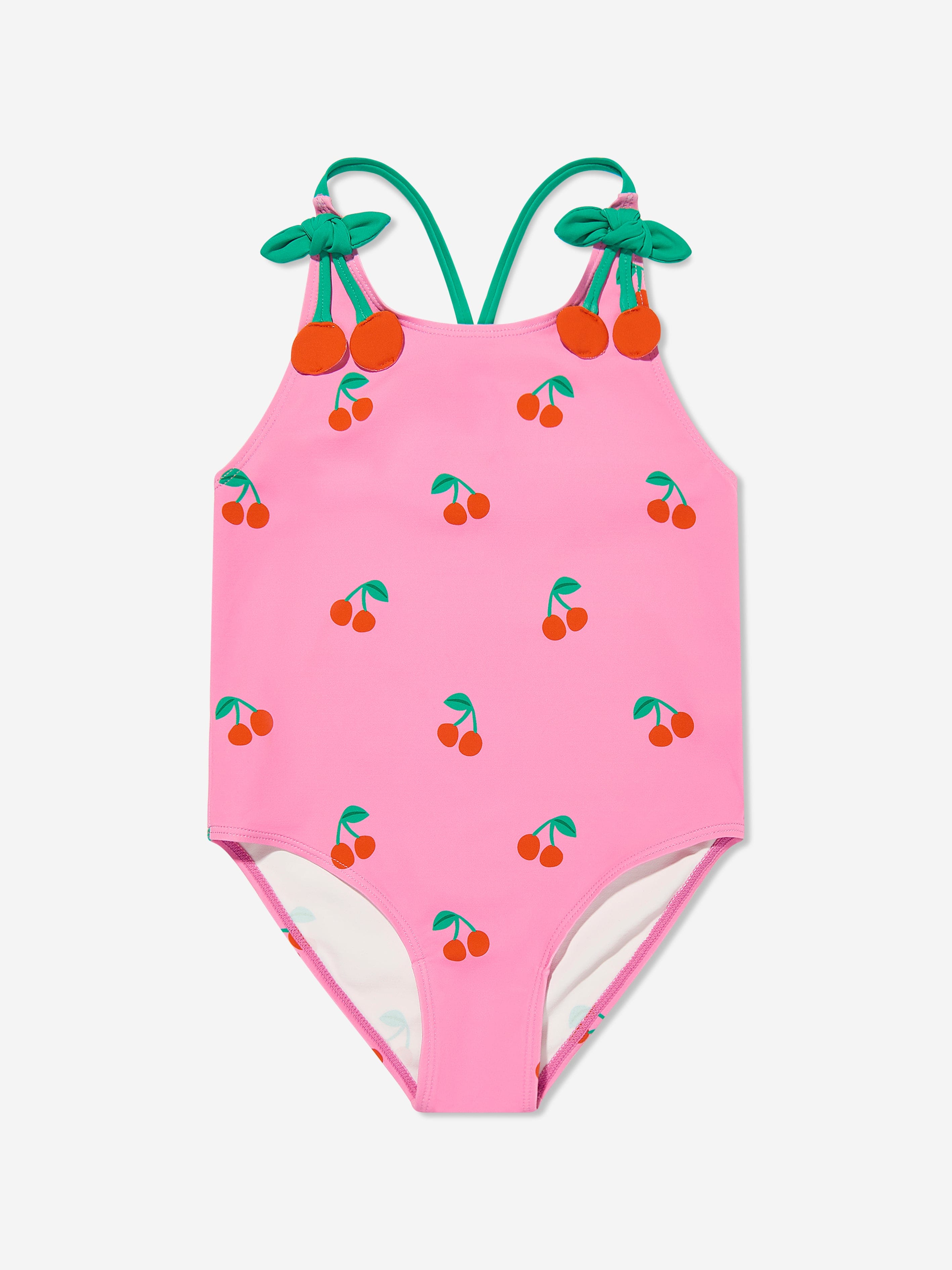 STELLA MCCARTNEY KIDS Girls Cherries Swimsuit in Pink