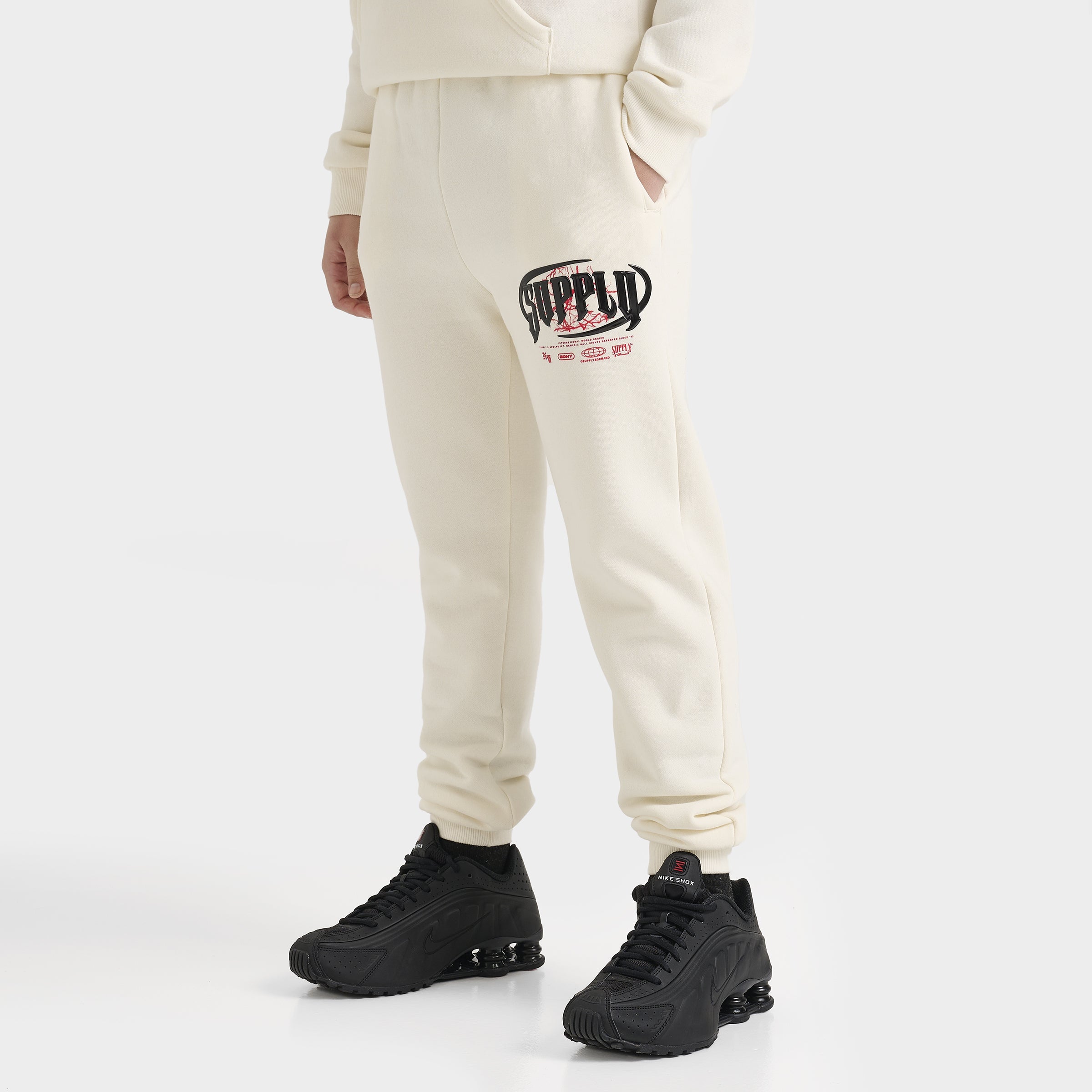 SUPPLY AND DEMAND Supply & Demand Junior Boys' Chrome Jogger Pants Tofu   Chinese Red