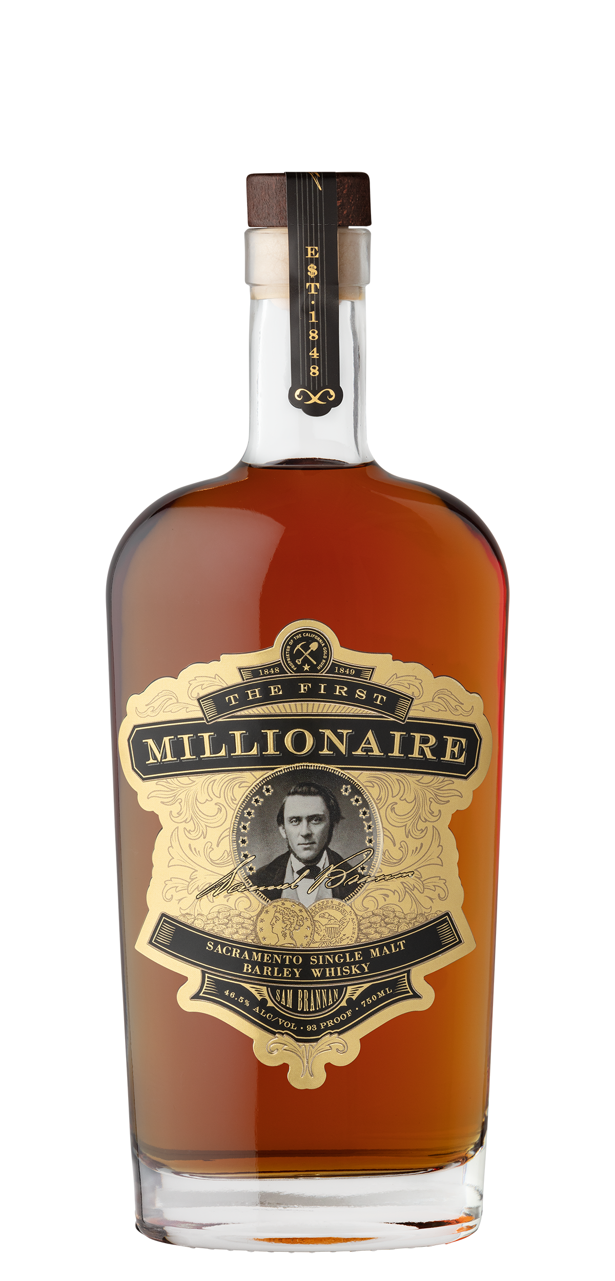 CALISTOGA DEPOT SPIRITS THE FIRST MILLIONAIRE SACRAMENTO SINGLE MALT WHISKY