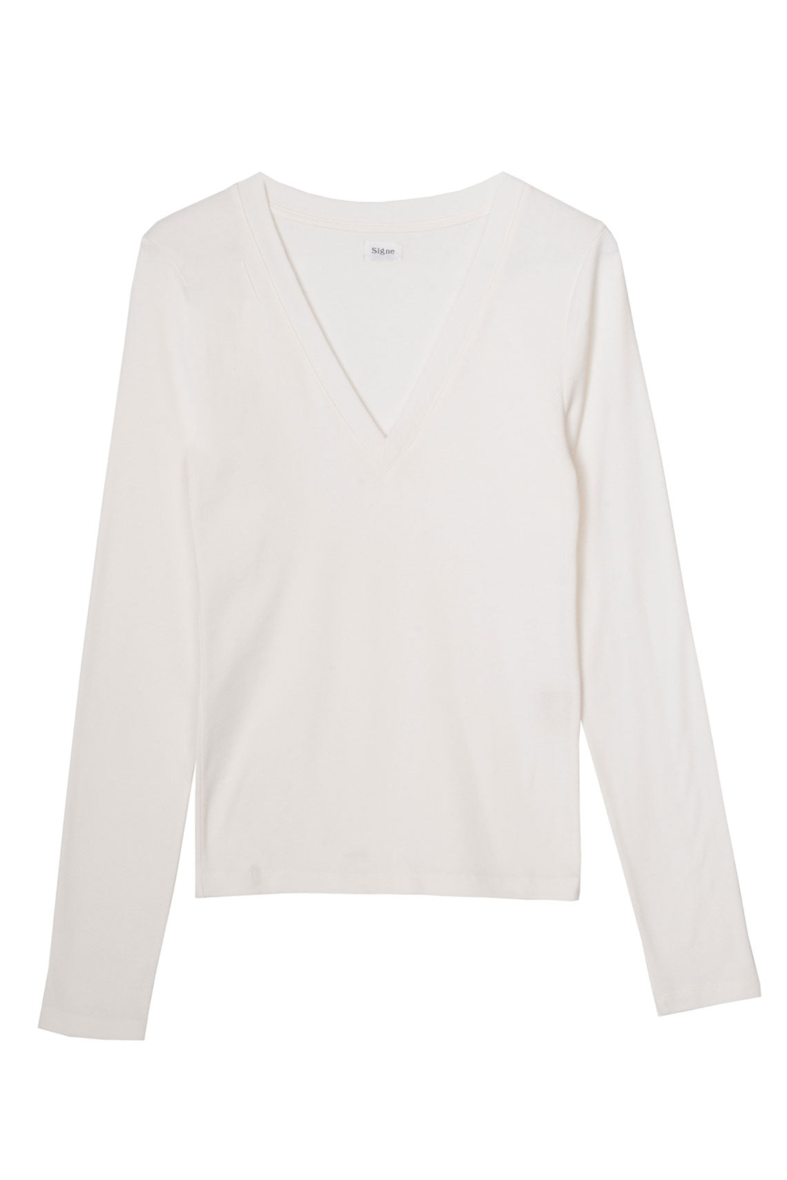 SIGNE Off White June LS V neck