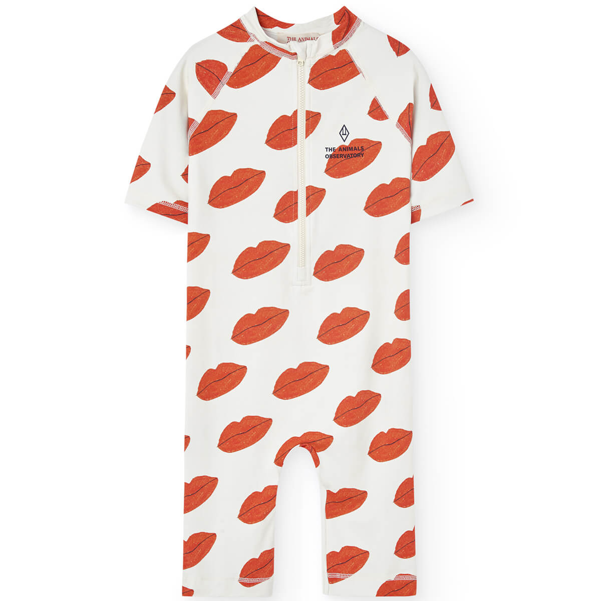 THE ANIMALS OBSERVATORY SS25 30% OFF Caterpillar Kids Swimsuit in White by The Animals Observatory