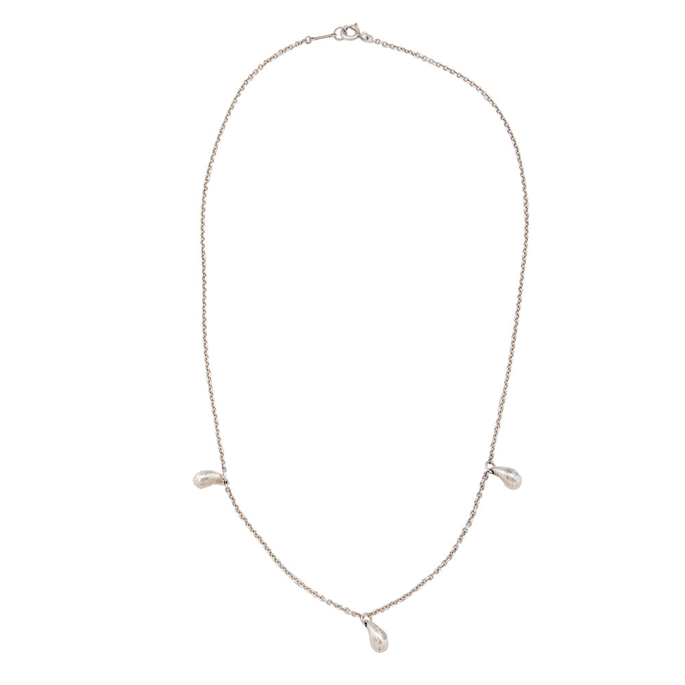 Tiffany & Co. Sterling Silver Elsa Peretti Three Teardrop Necklace   FINAL SALE (SHF 19153)