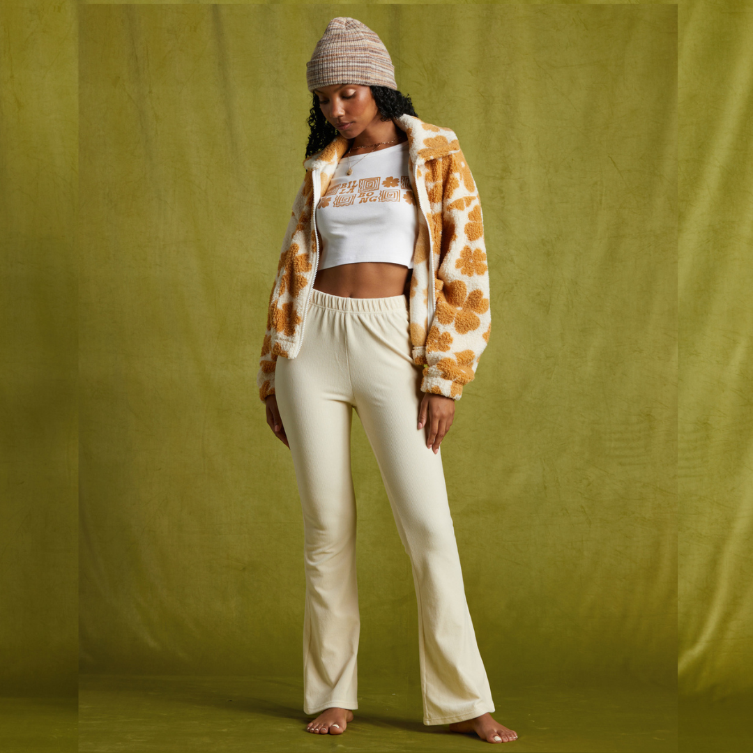 Billabong  Hit A Corduroy Flare Pants   White Cap