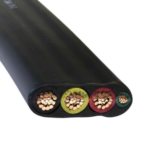 NASSAU NATIONAL CABLE 1000' 350/3 Heavy Duty Flat W/GRND THW/submersible Pump Cable Copper 600V