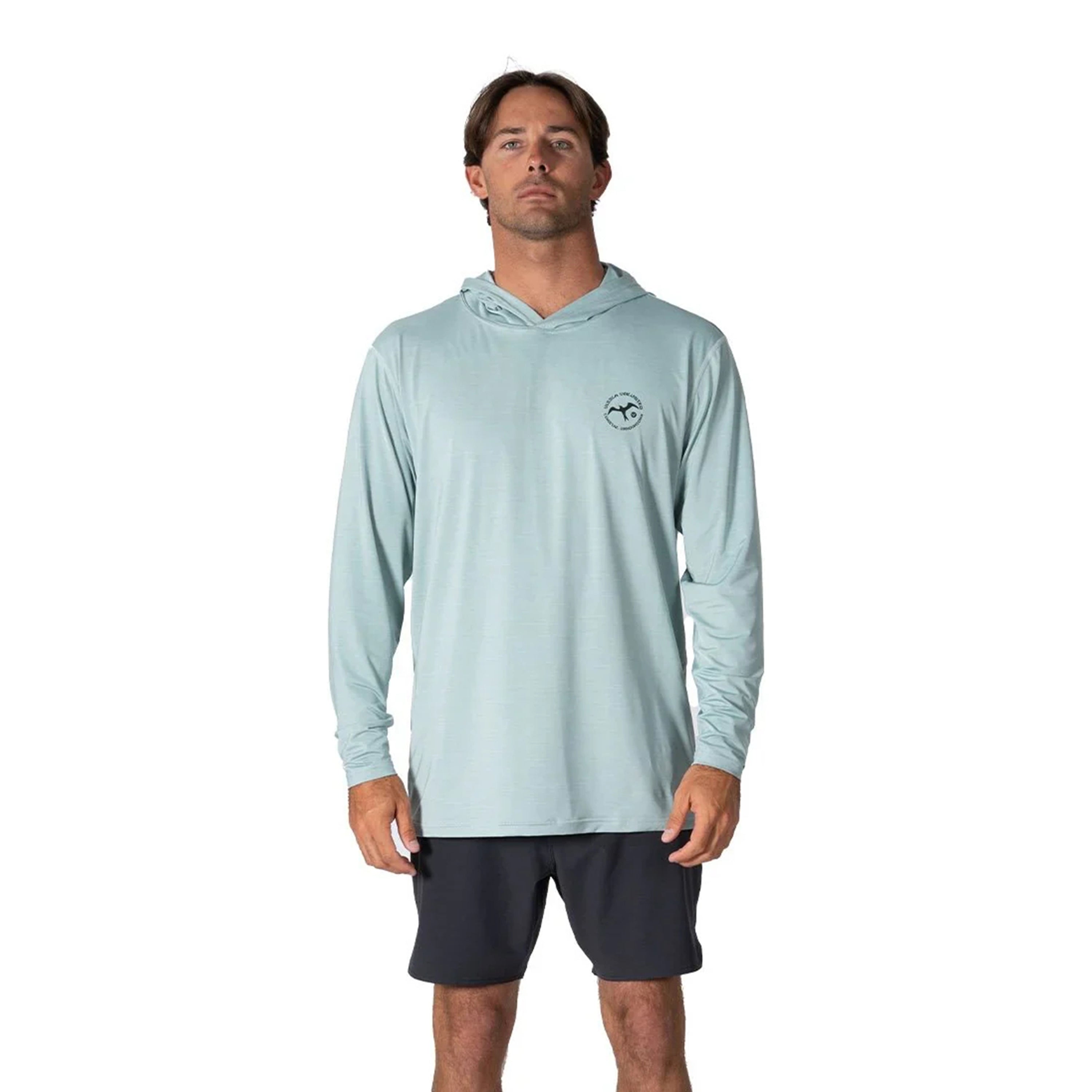 Vissla Twisted Eco Hooded LS Rashguard   Seagreen