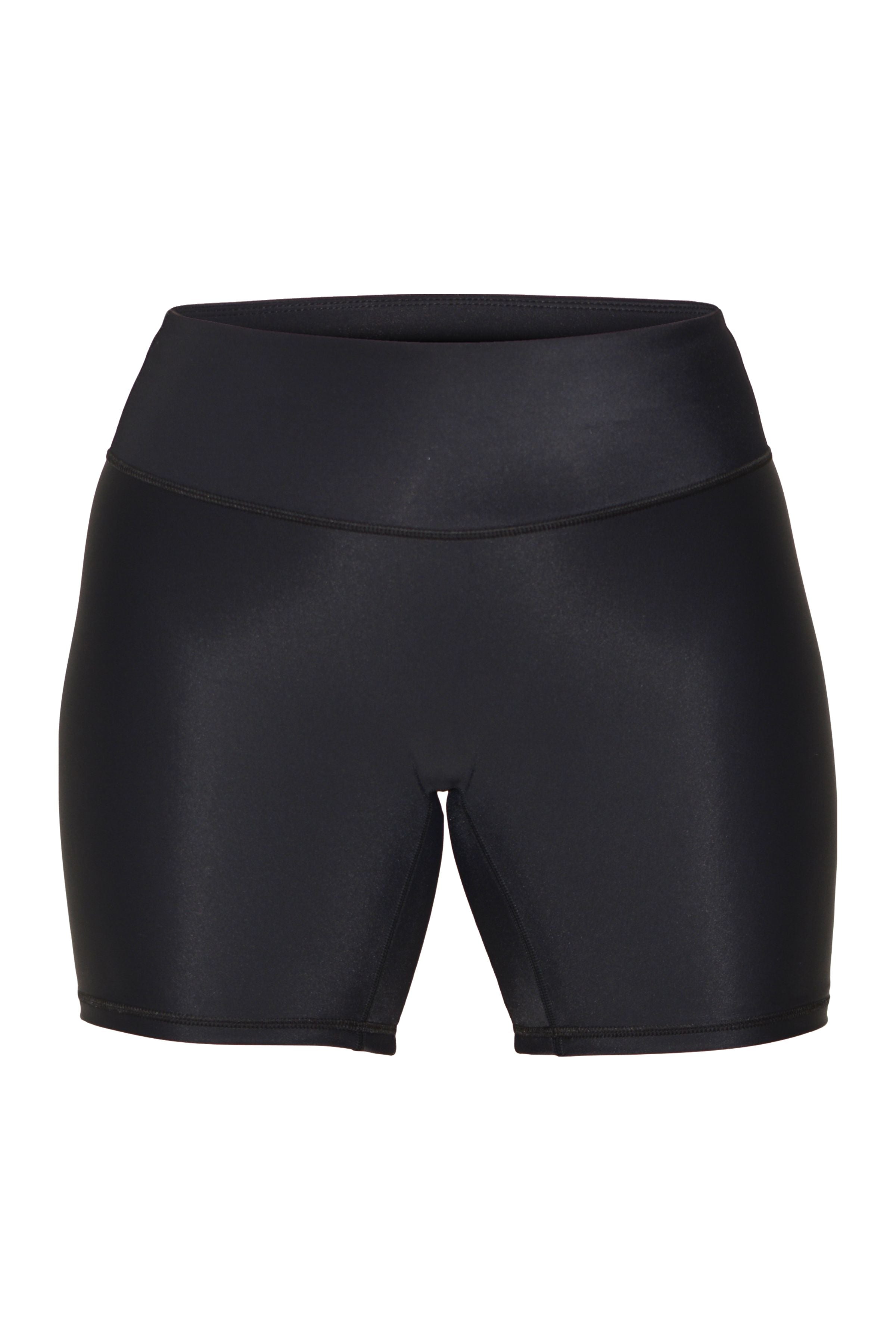 ANDAVI SWIM Linne 6” Swim Active Shorts   Compression Fit (Black)