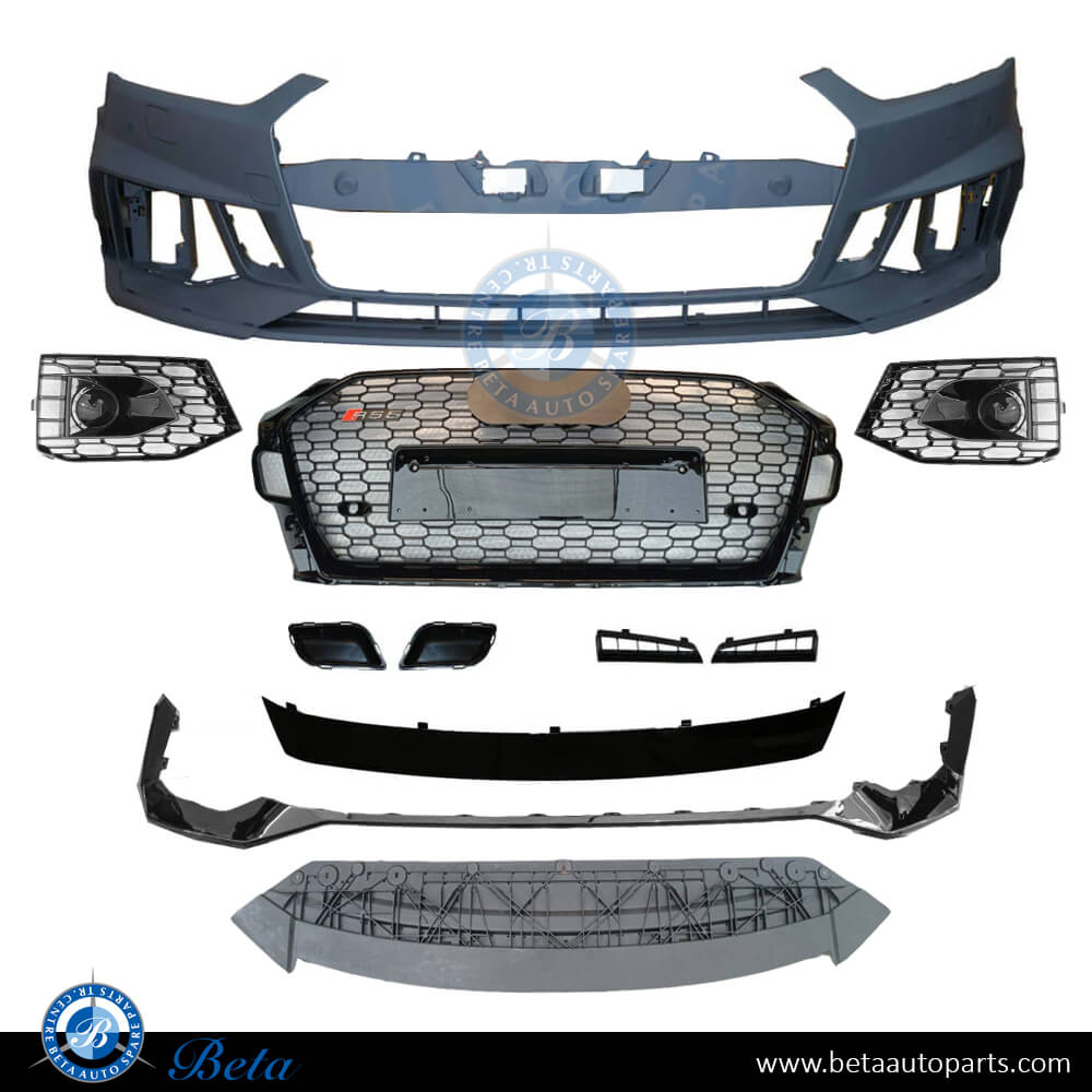 BETAAUTOPARTS Audi A5 (2017 2019), Front Bumper RS5 Look with PDC / Washer, China, 8W6807065
