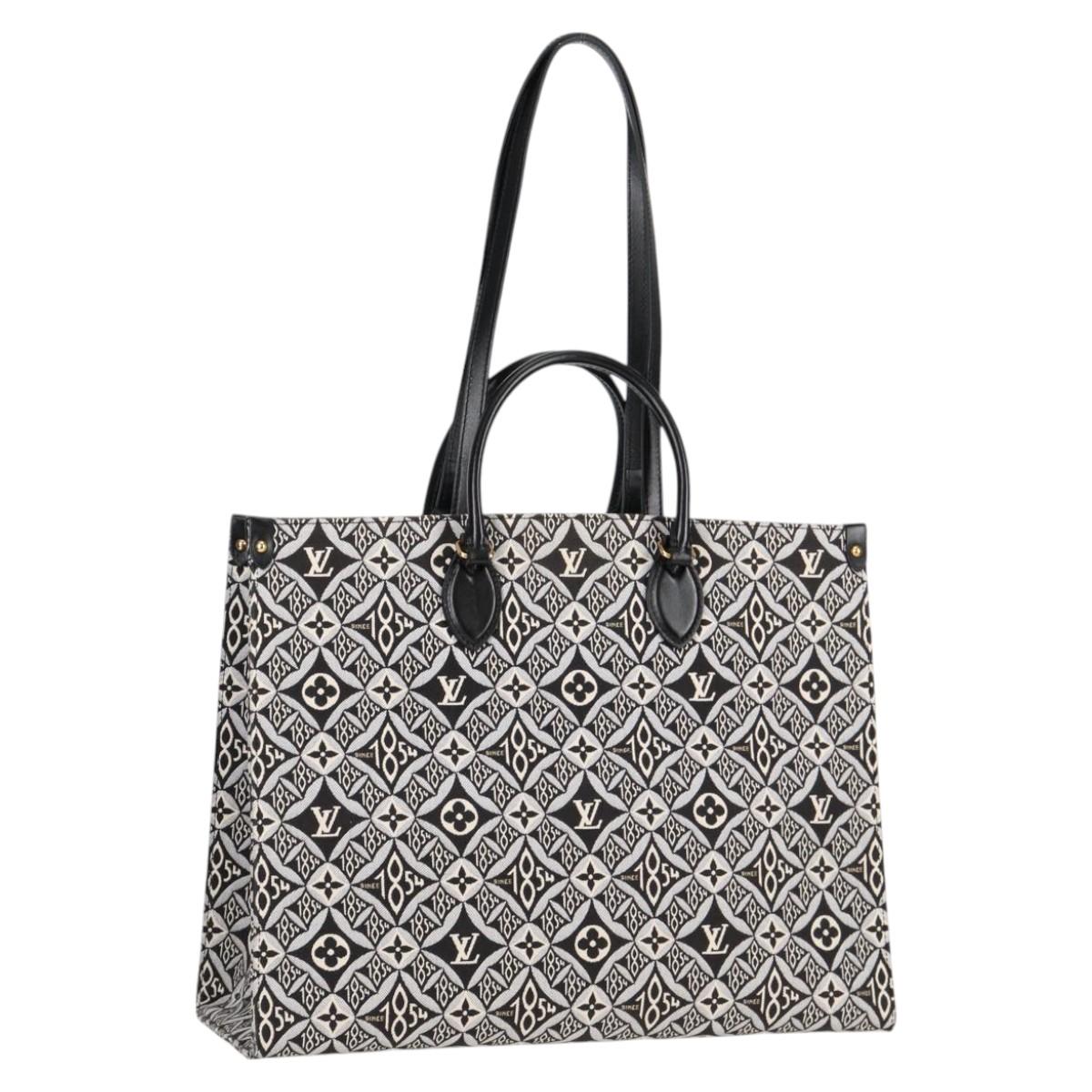 LOUIS VUITTON Monogram Jaguar On The Go GM Tote Bag Black M57207 Auth BA1538AM