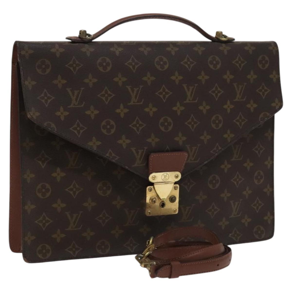 LOUIS VUITTON Monogram Porte Documents Bandouliere Bag M53338 Auth BD099
