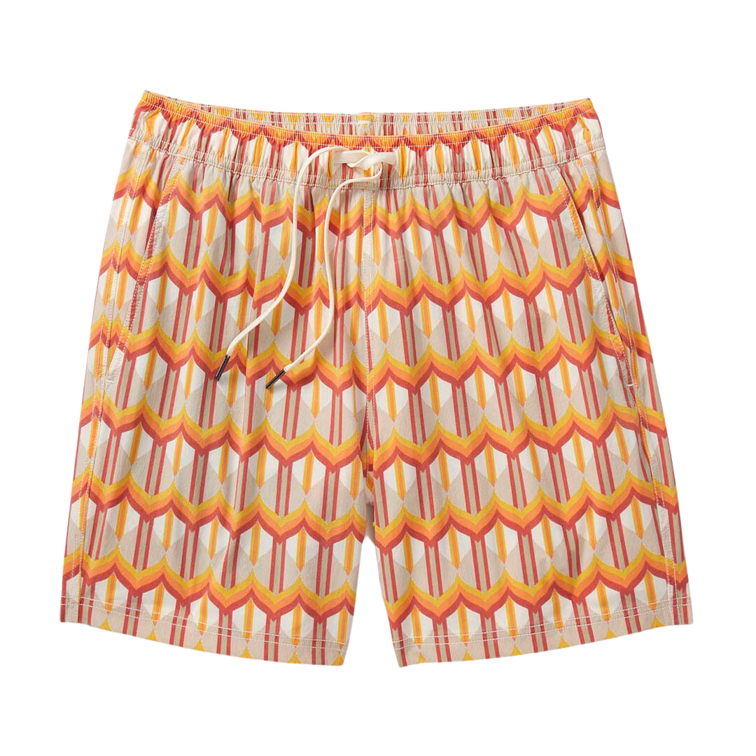 Fair Harbor The Bungalow Men's Short   Orange Birds of Paradise