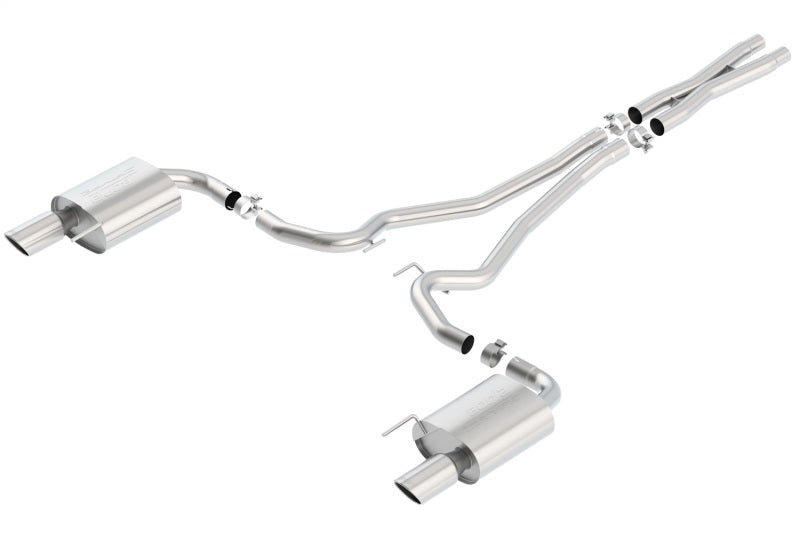Borla S Type Cat Back 15 17 Ford Mustang GT 5.0L V8 MT/AT 2.5in pipe 4in tip