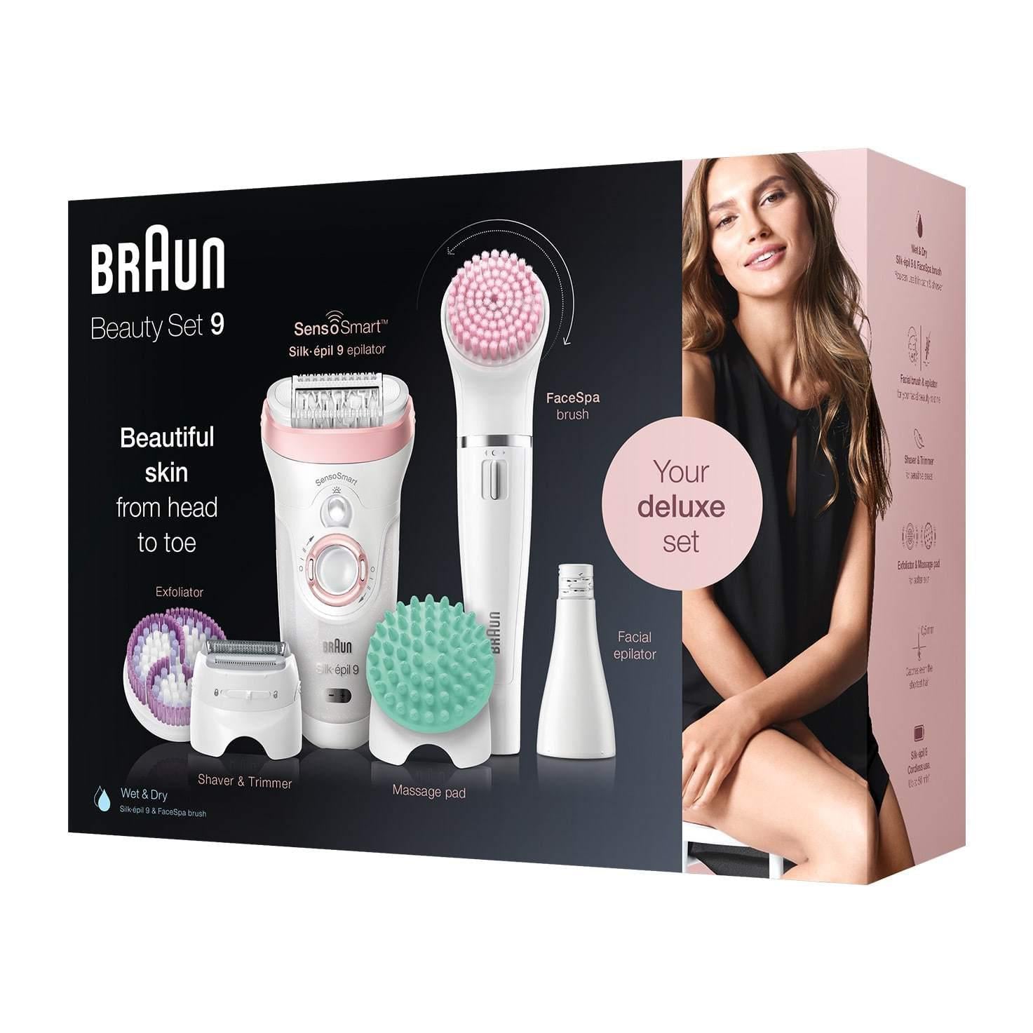 Braun Women's Silk épil Beauty Set 9 9/985 Wet and Dry Epilator w/ 8 Extras