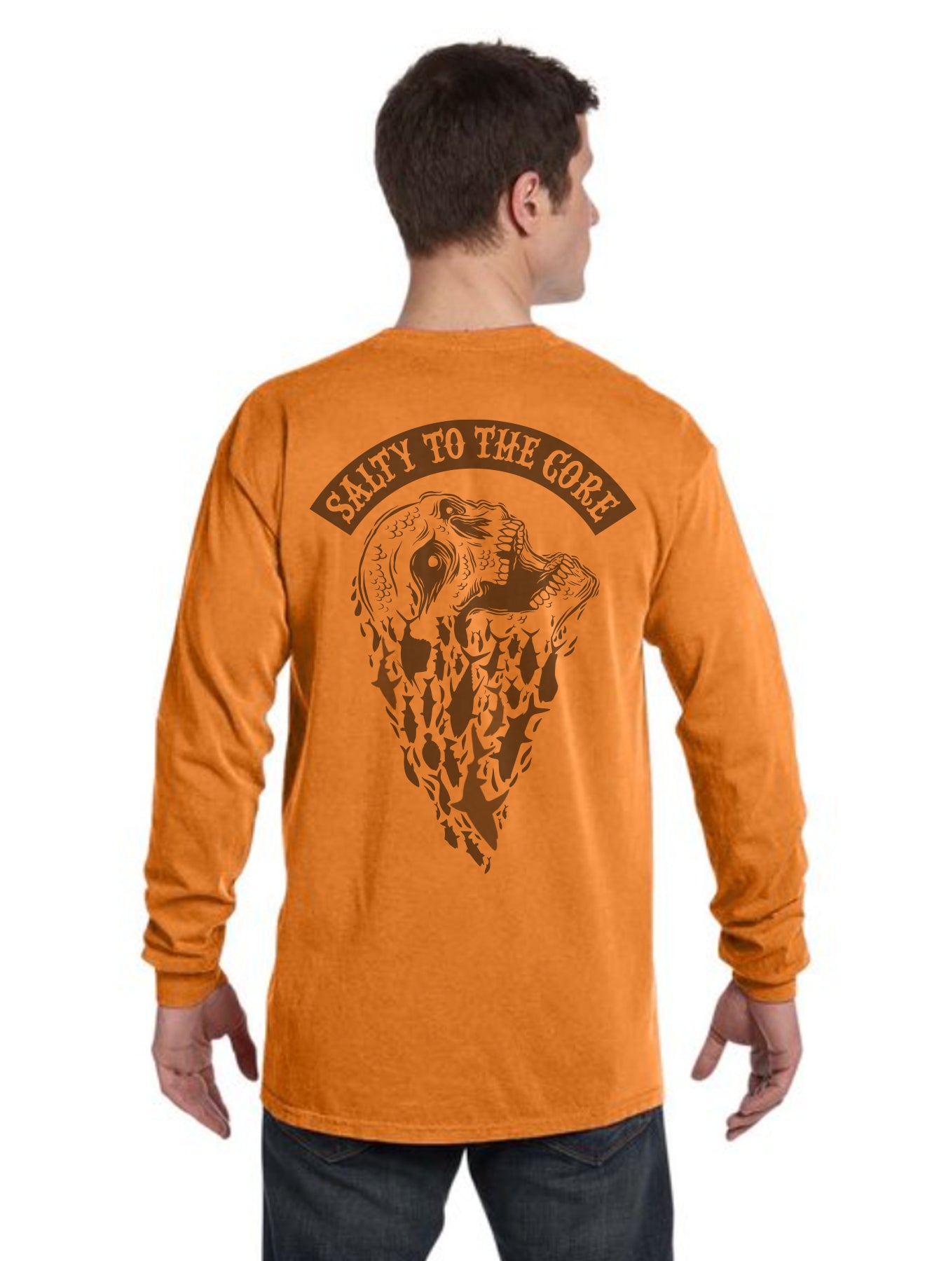 BLACK HALL OUTFITTERS BHO "Salty To The Core" Schoolin' Skull Long Sleeve Shirt (2024 Version)