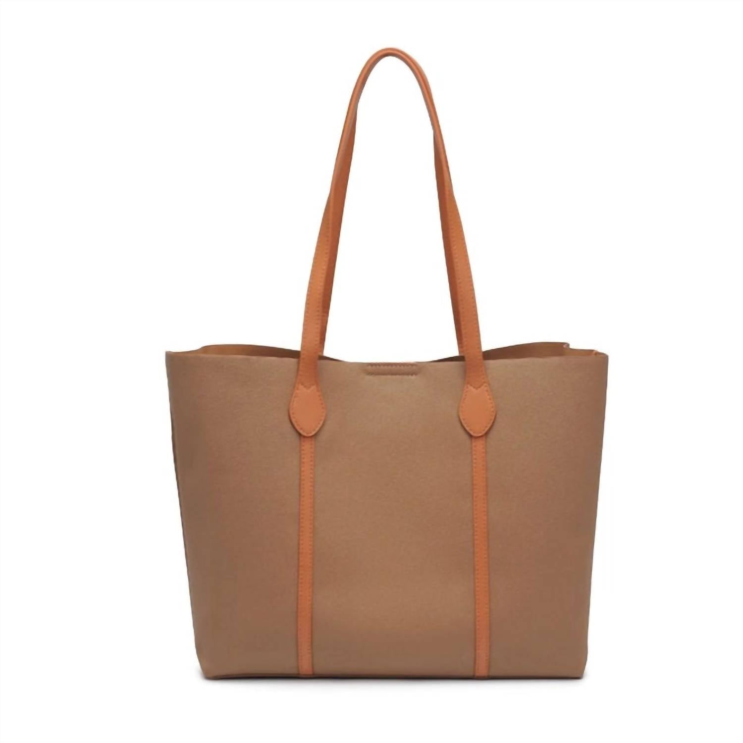 2244 Women's Martell Vegan Leather Tote Bag In Brown