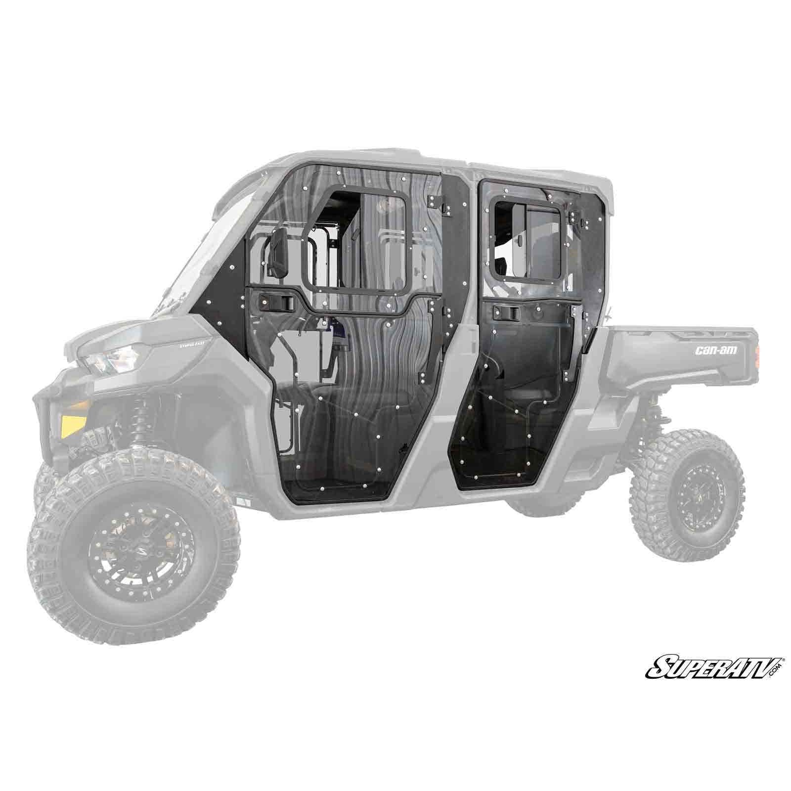 SuperATV Can Am Defender MAX Convertible Cab Enclosure Doors DOOR CA DEF4 72