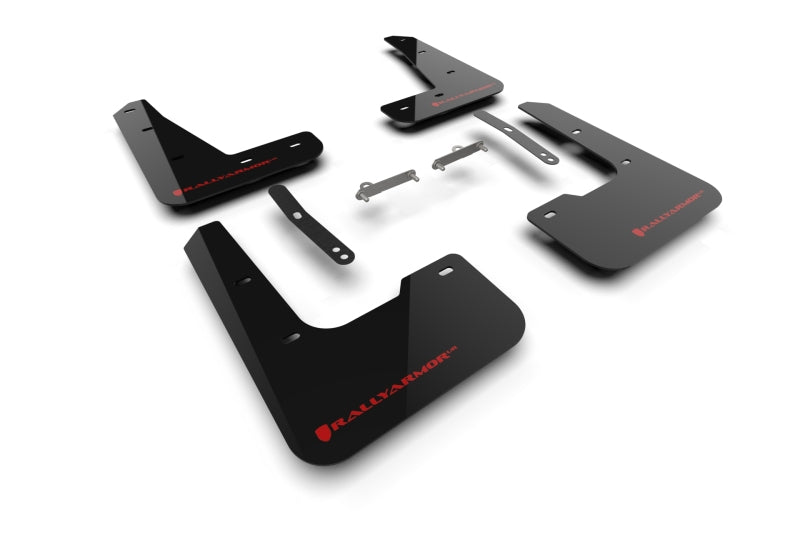 Rally Armor 2024 25 Hyundai Elantra N/N Line Black Mud Flap w/Red Logo