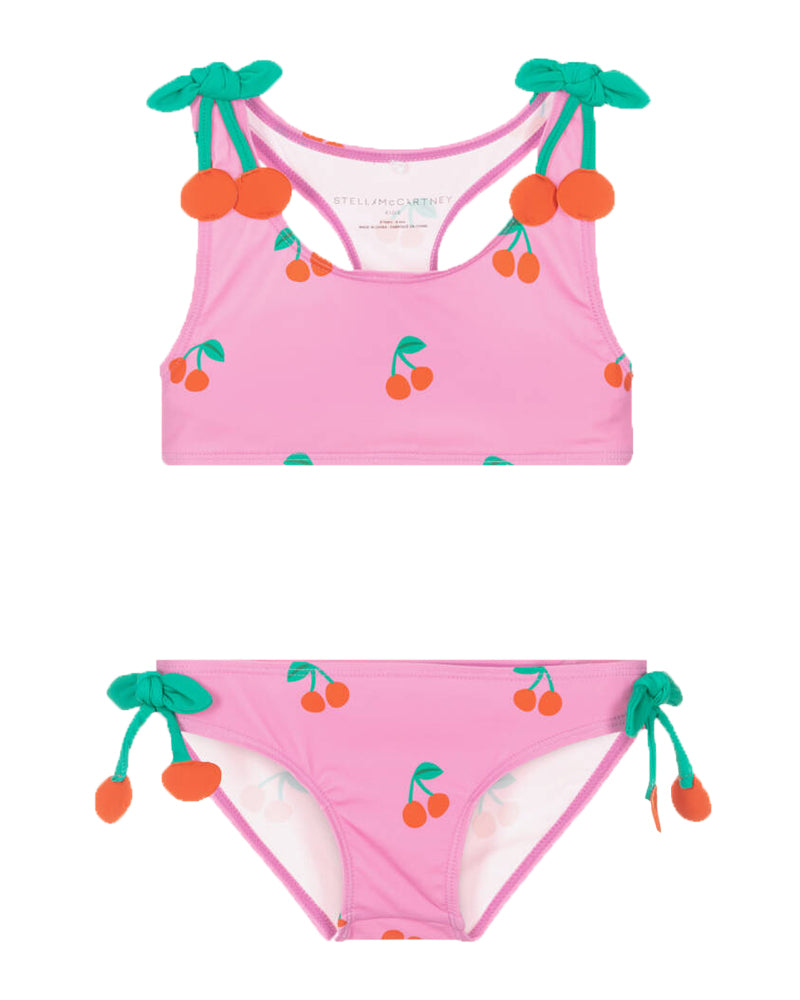 STELLA MCCARTNEY KIDS Girls Pink Cherry Print Bikini