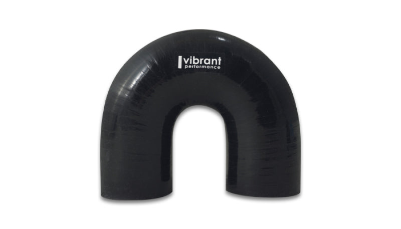 Vibrant 4 Ply Reinforced Silicone Elbow Connector   1.25in ID x 5.50in Leg 180 Deg Elbow (Black)
