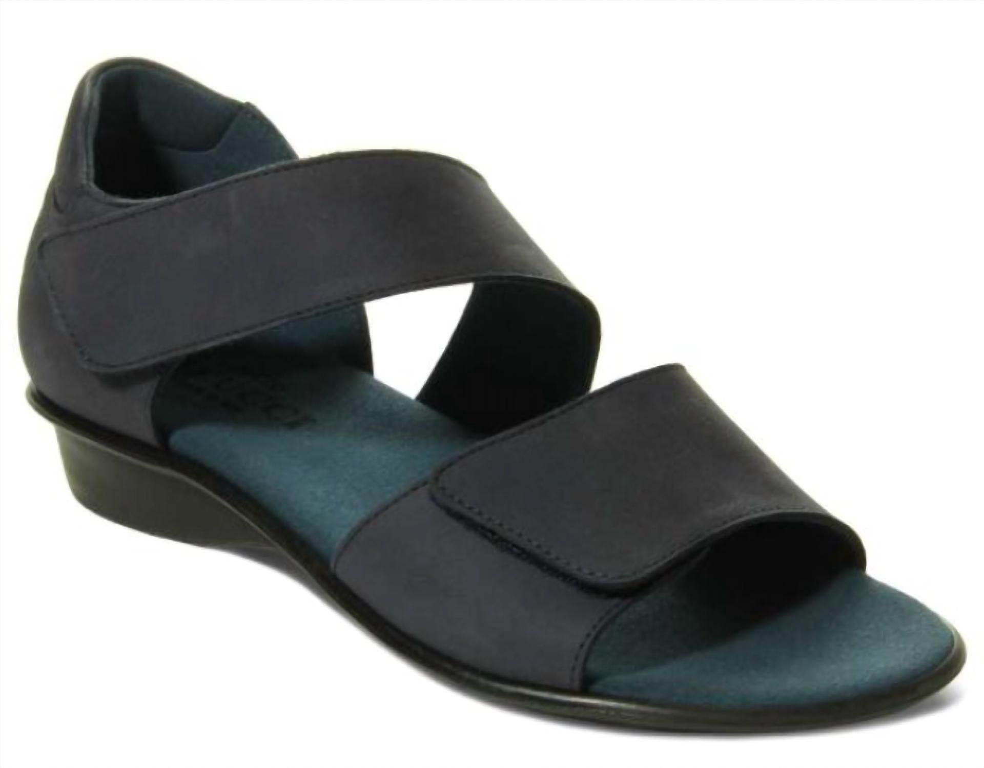 2244 Women's Elac Sandals In Black Nabuk