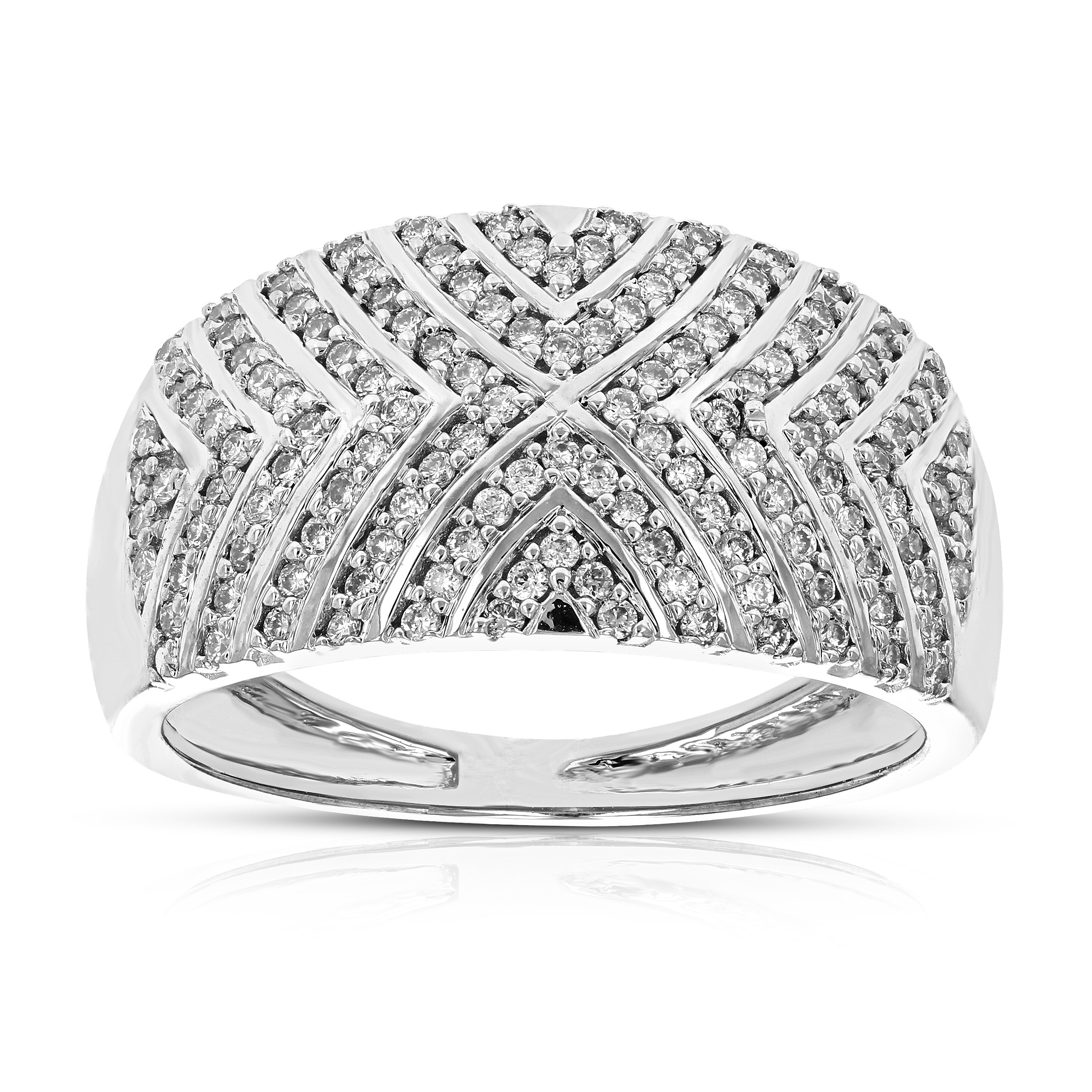 2156 1 2 cttw Round Lab Grown Diamond .925 Sterling Silver Engagement Ring