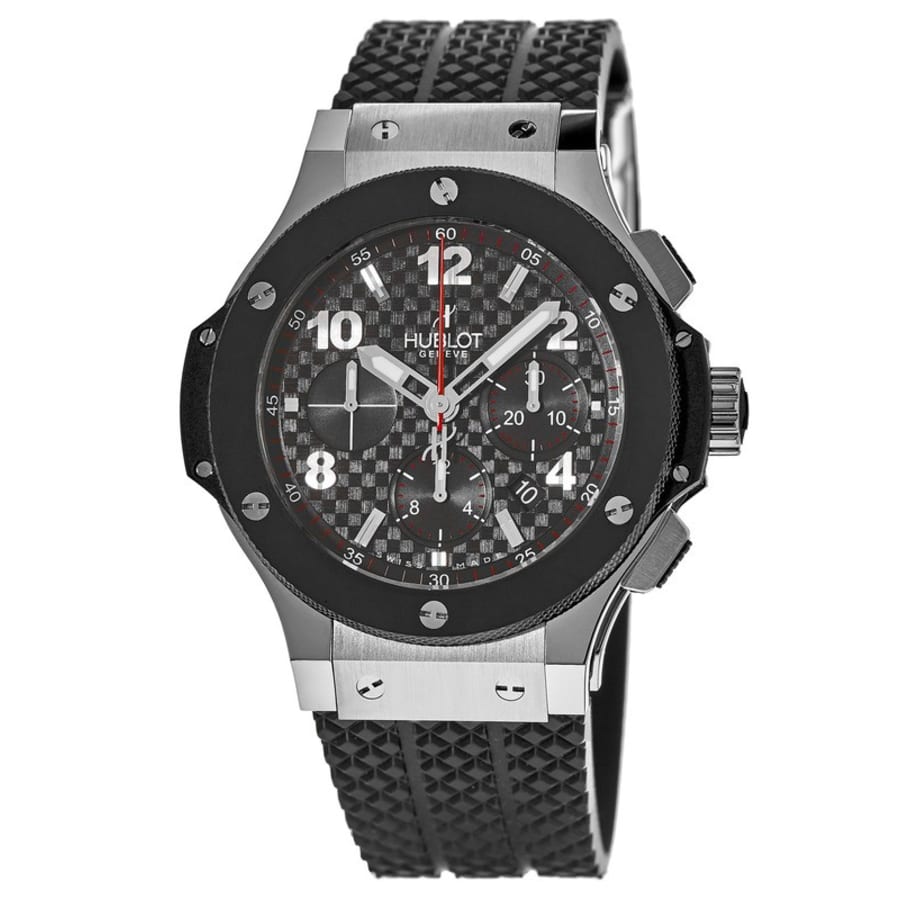 2818 Hublot Big Bang 44mm Black Chronograph Ceramic Bezel Rubber Strap Men's Watch 301.SB.131.RX