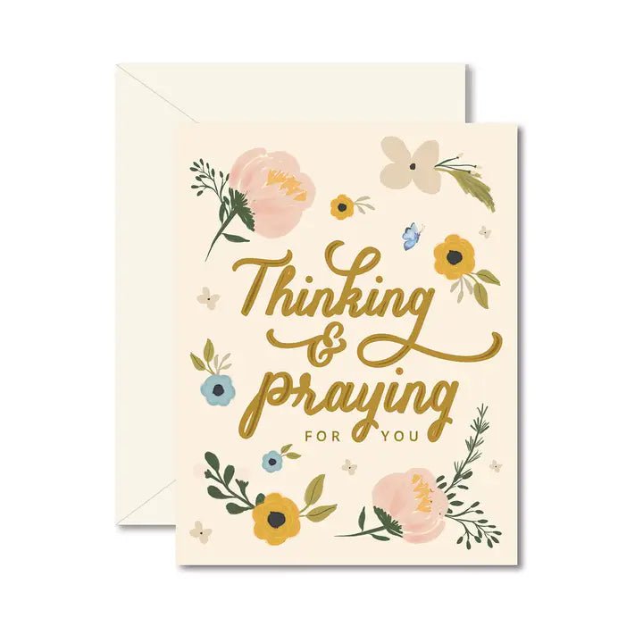 ECCENTRICS BOUTIQUE Thinking and Praying For You Sympathy Greeting Card