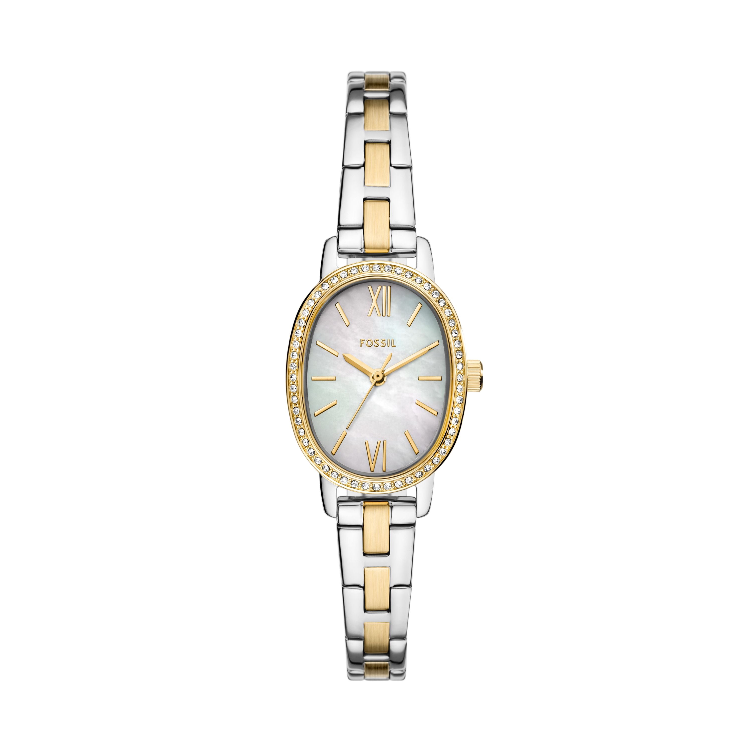 2147 Fossil Women's Penny Three Hand  Two Tone Stainless Steel Watch