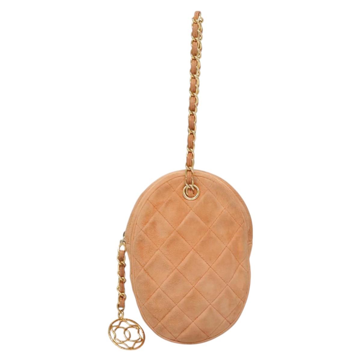 2275 Chanel Coco Mark Suede Clutch Bag (Pre Owned)