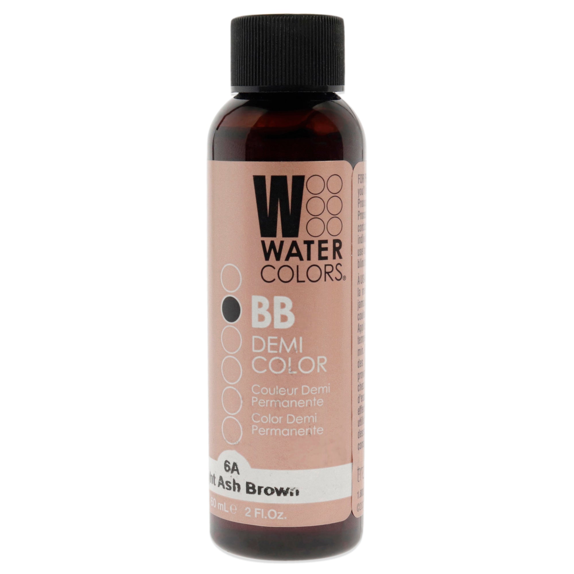 2281 Watercolors BB Demi Permanent Hair Color 6A Medium Ash Brown by Tressa for Unisex 2 oz Hair Color