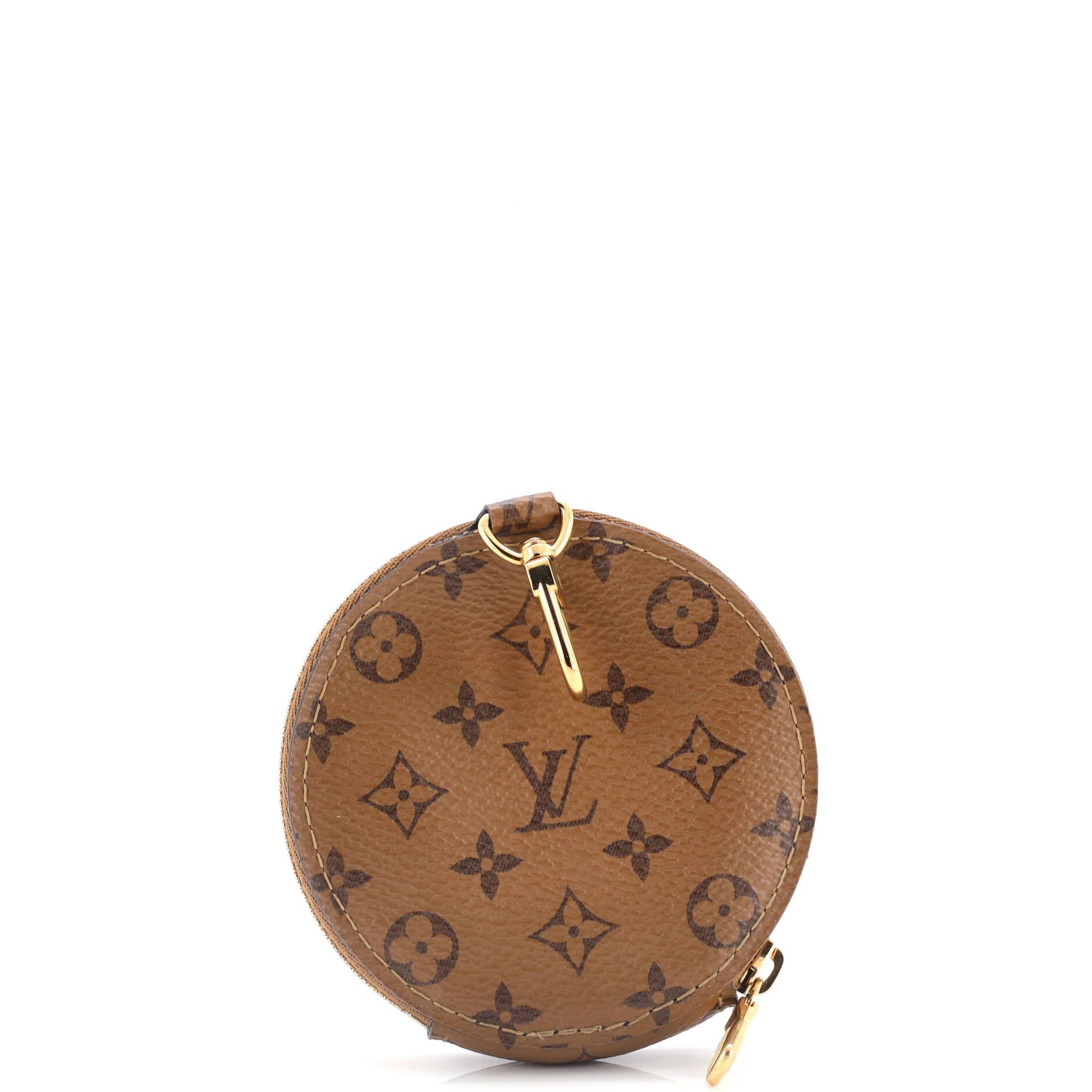 2860 Multi Pochette Accessoires Round Coin Purse Reverse Monogram Canvas
