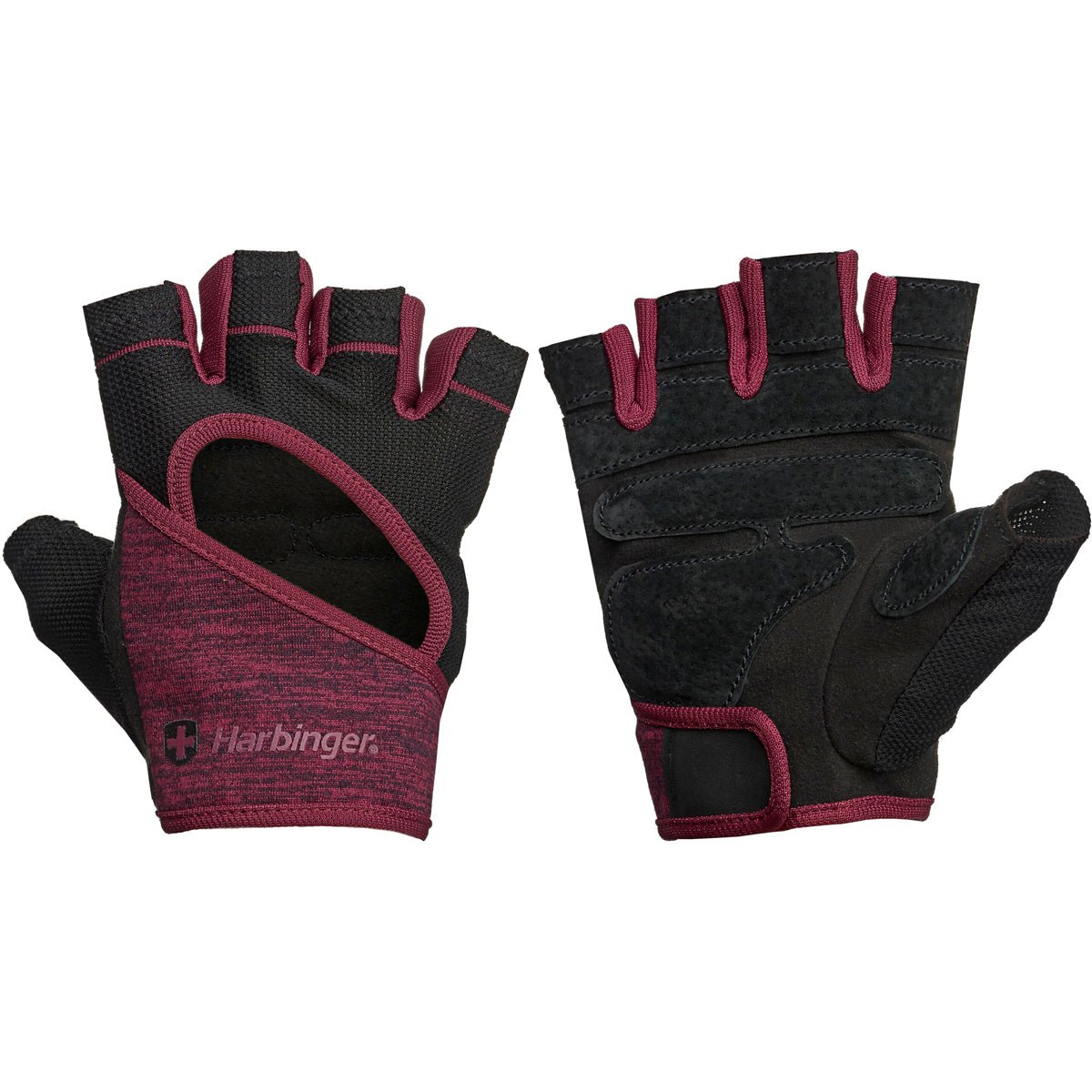 Harbinger Women's FlexFit Weight Lifting Gloves   Black/Merlot