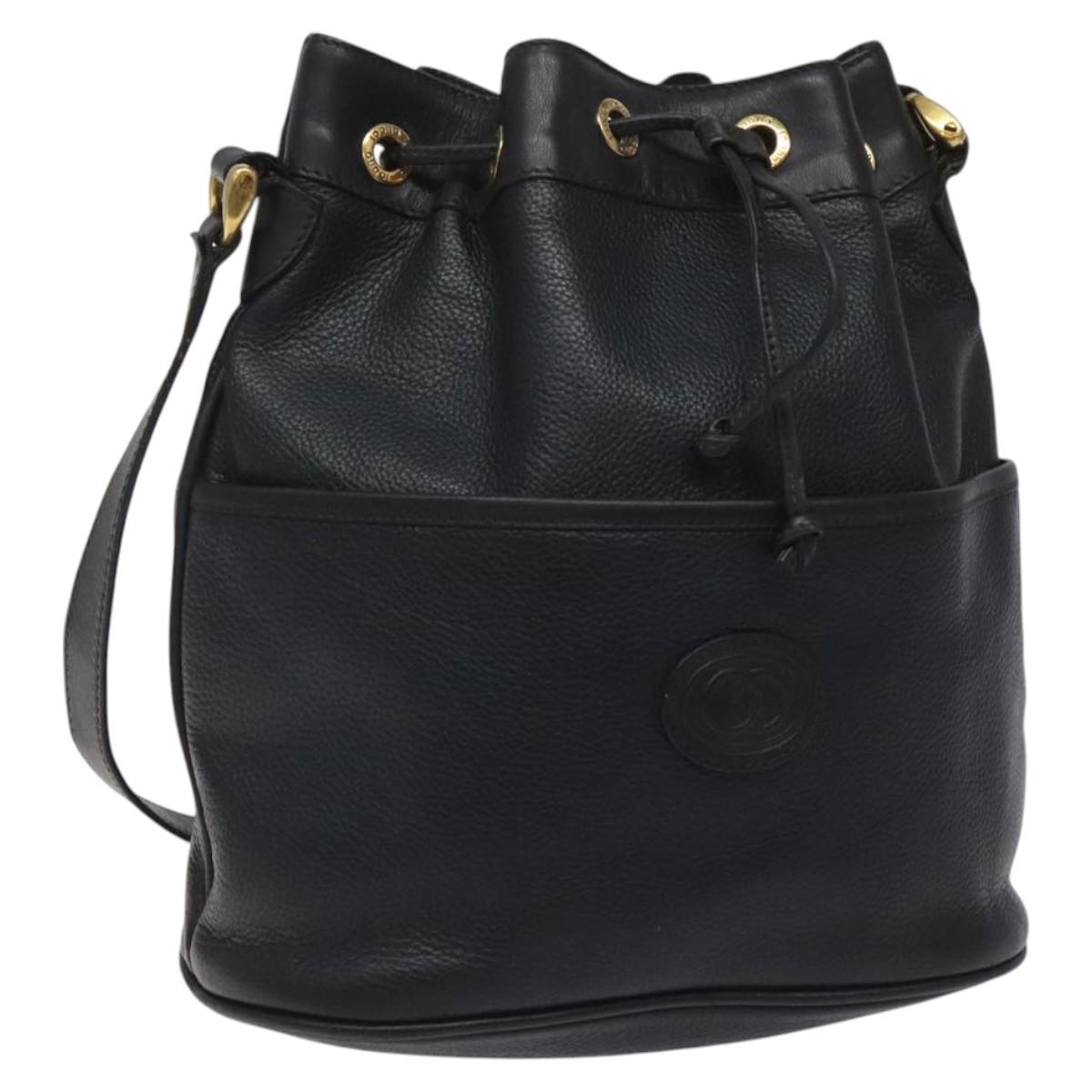 GUCCI Shoulder Bag Leather Black 001 39 0791 Auth hk2113
