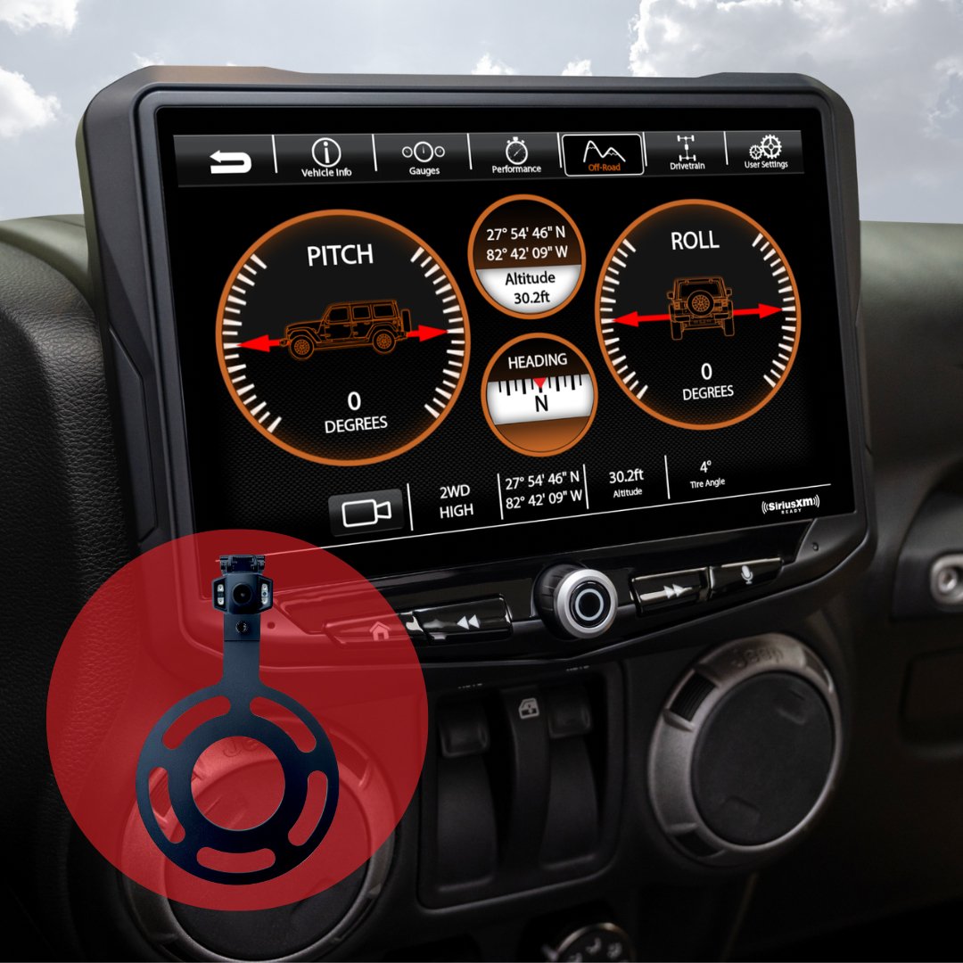 STINGER HEIGH10 Jeep Wrangler JK (2011 2018) 10" Radio Fully Integrated Kit with Backup Camera & Spare Tire Mount