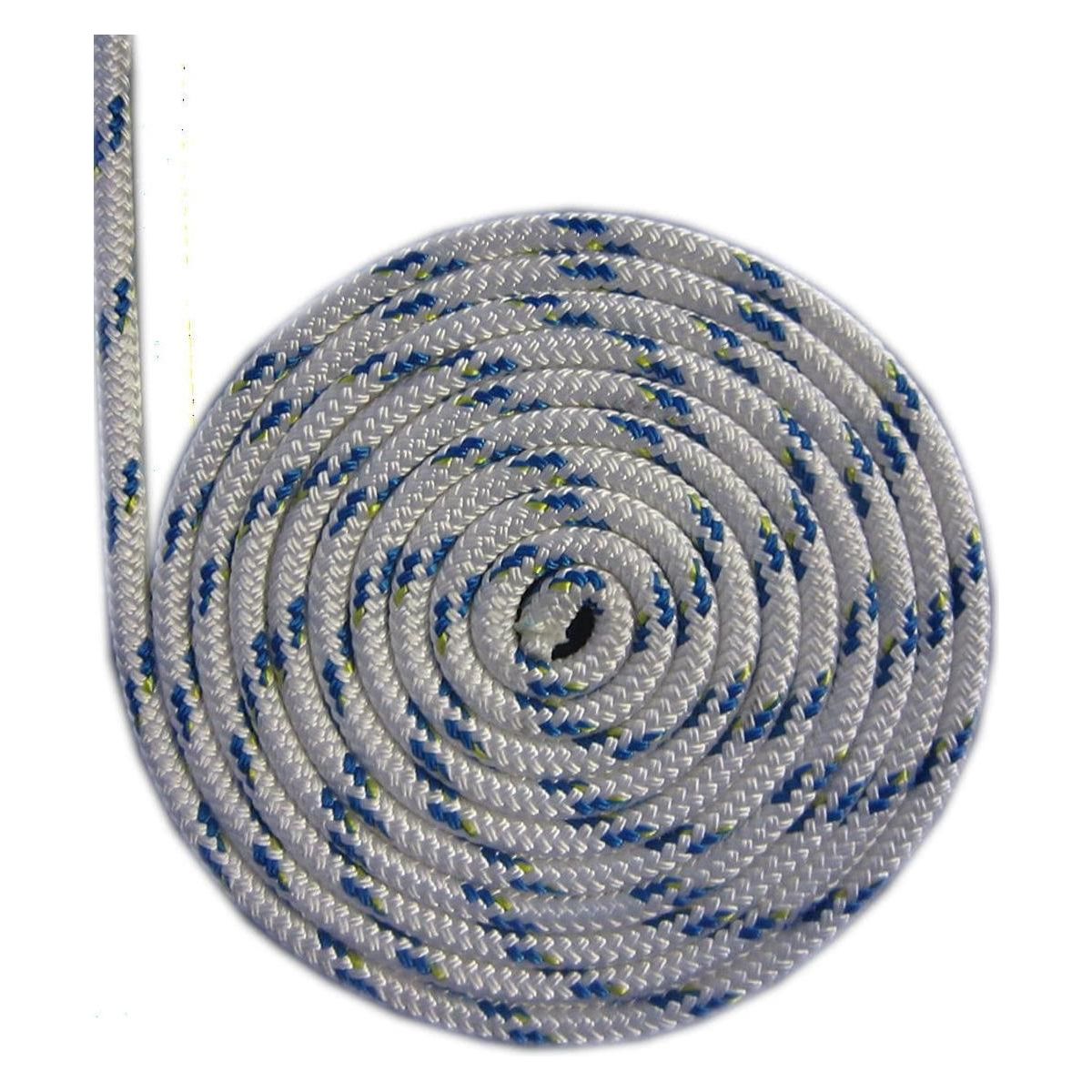 Liros Braid on Braid Rope 6mm 8mm or 10mm Pre Stretched Blue Fleck (1520)