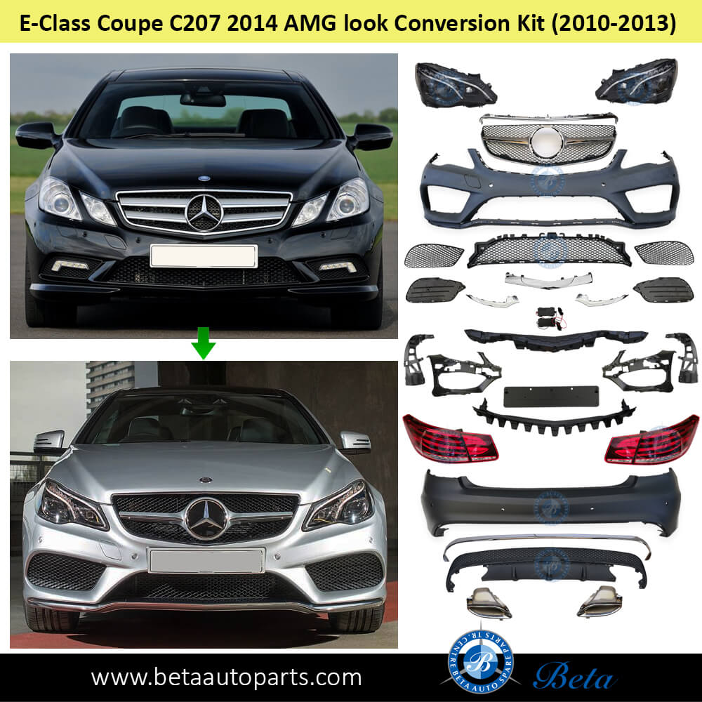 BETAAUTOPARTS Mercedes E Class Coupe C207 (2010 2013), Body Kit Conversion Upgrade to 2014 Normal AMG, China